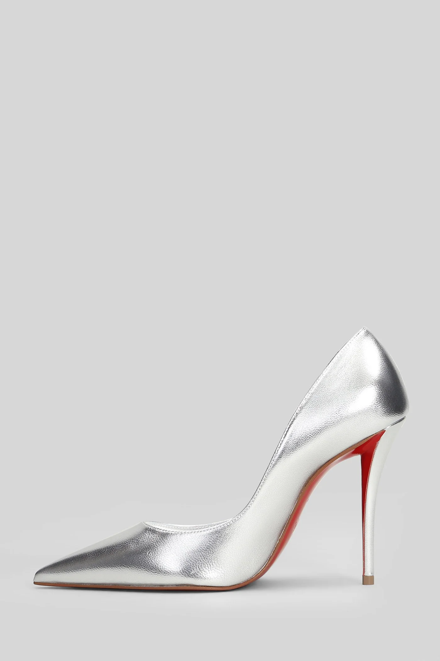 Miss z 100 Pumps in silver leather - Image 3
