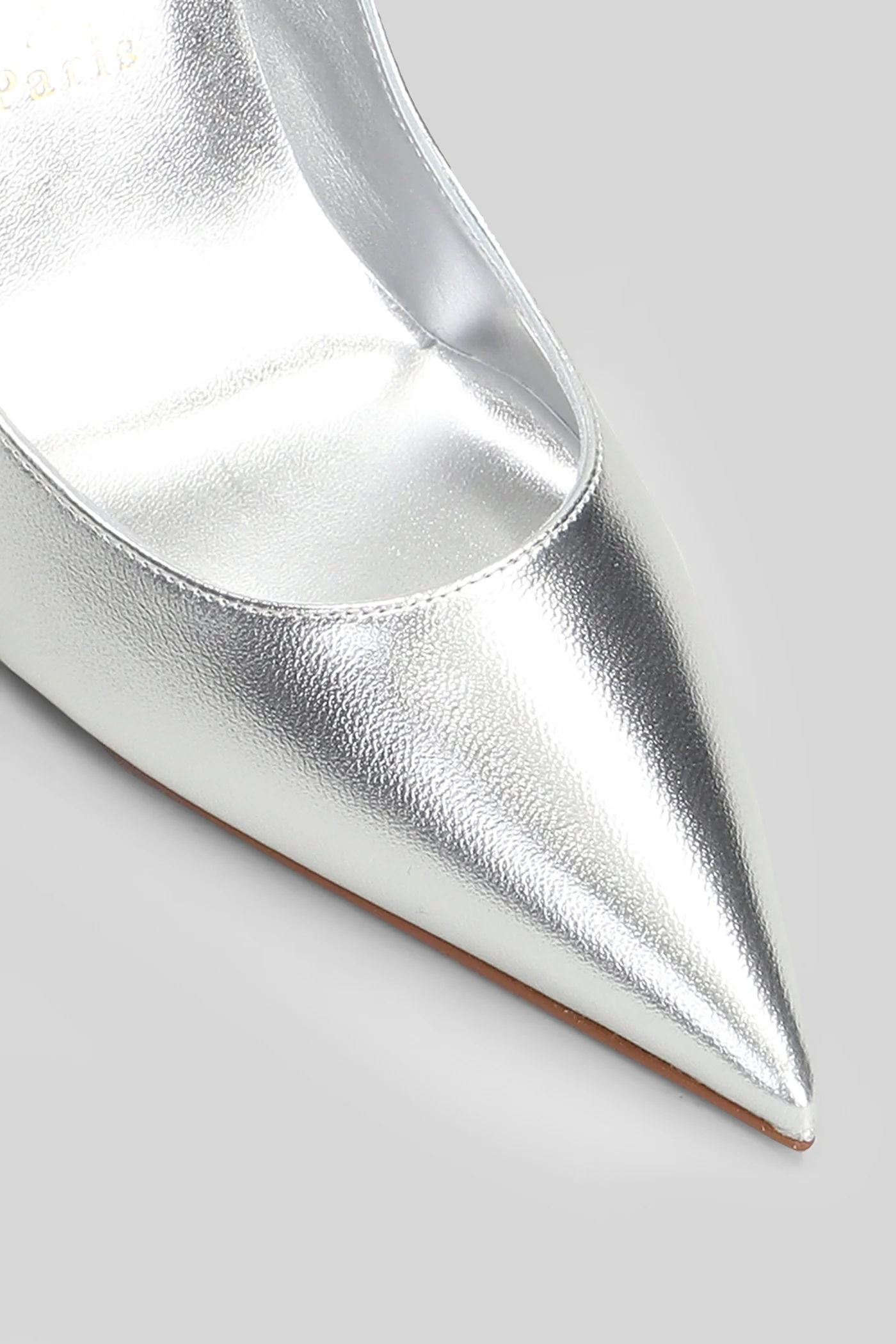 Miss z 100 Pumps in silver leather - Image 5