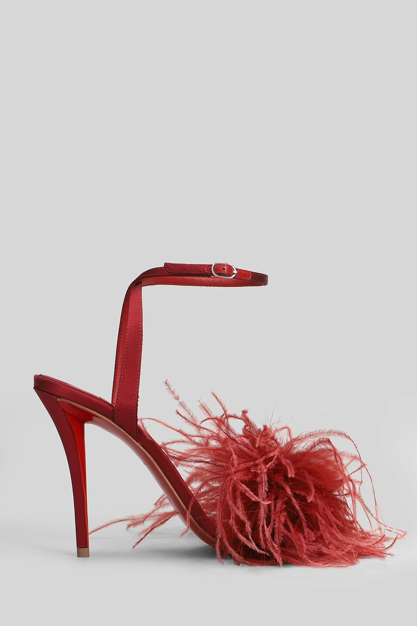 Miss z poupi 100 Sandals in red silk
