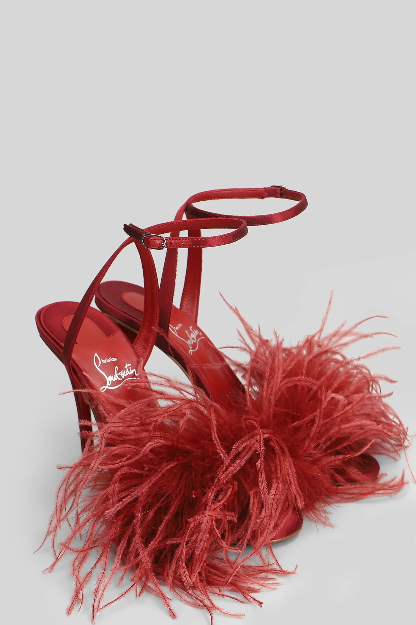 Miss z poupi 100 Sandals in red silk - Image 2
