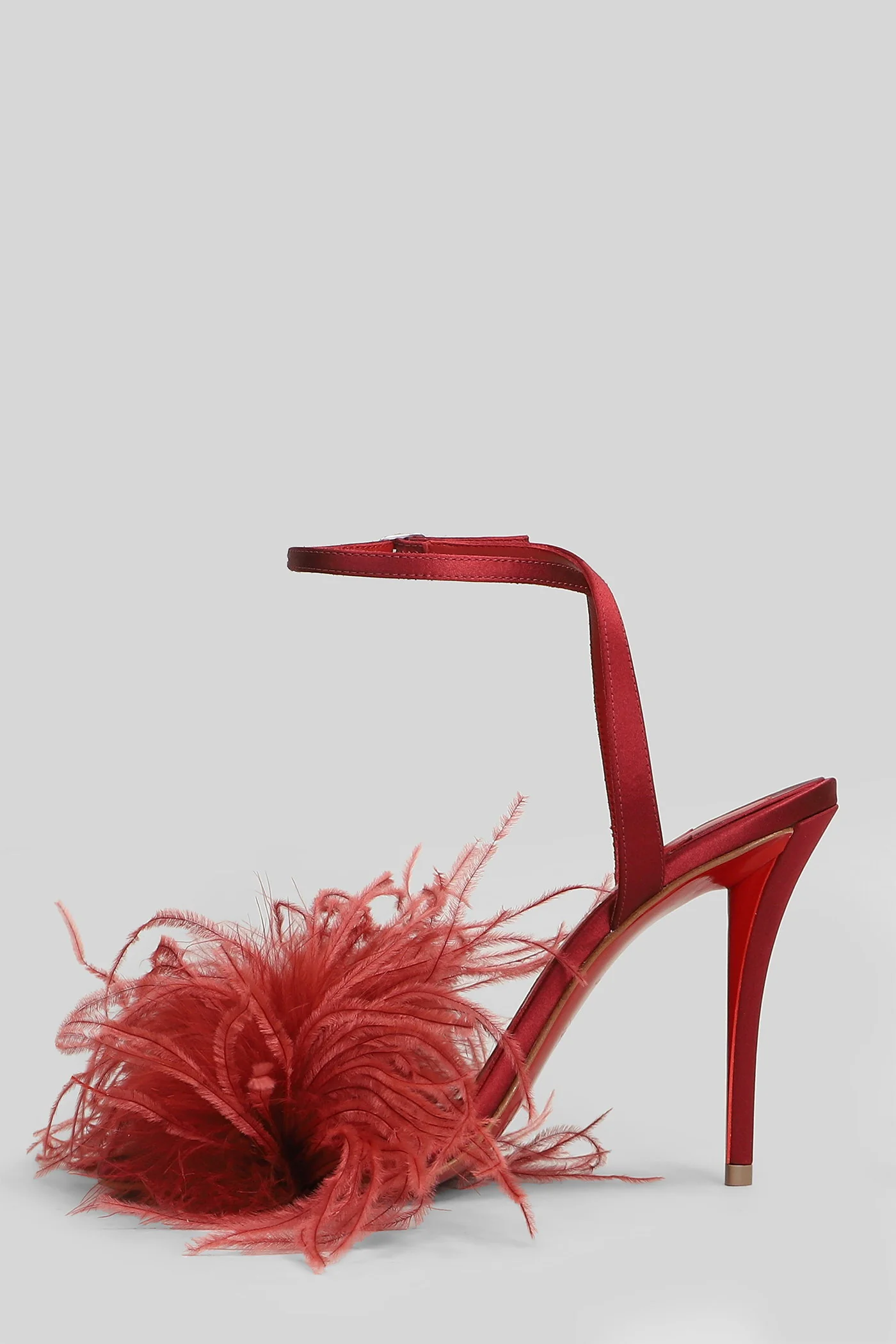 Miss z poupi 100 Sandals in red silk - Image 3