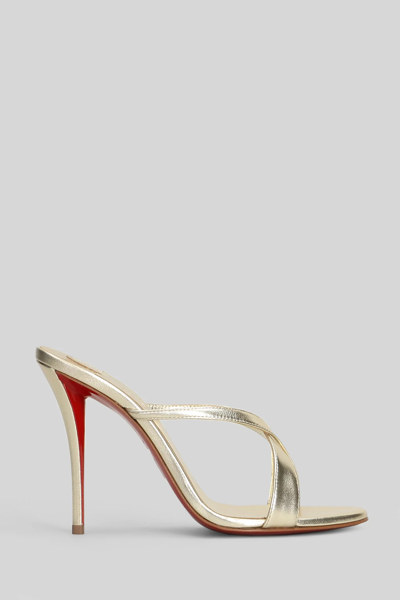 Mulazee Cross 100 Sandals in gold leather