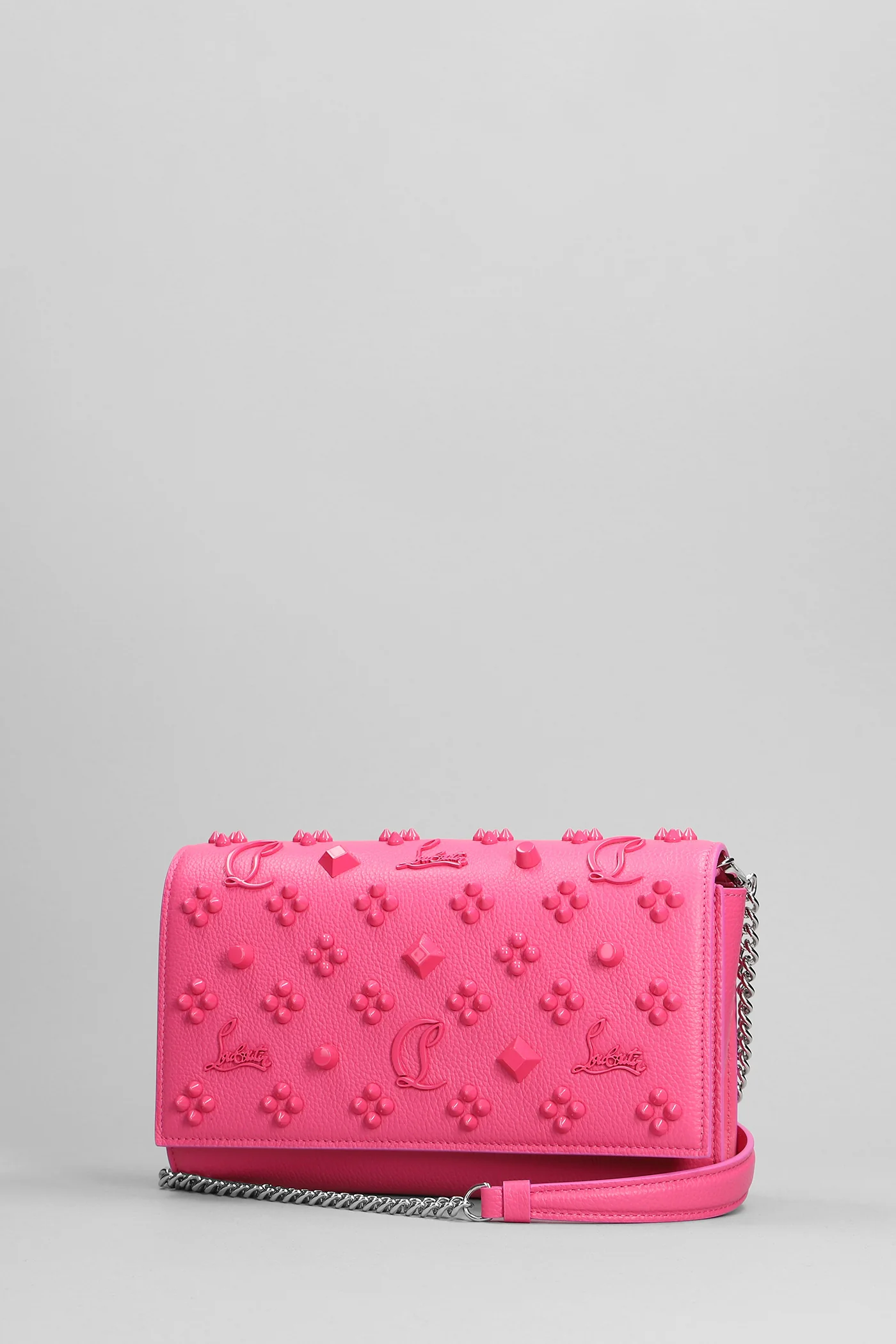 Paloma clutch Shoulder bag in rose-pink leather