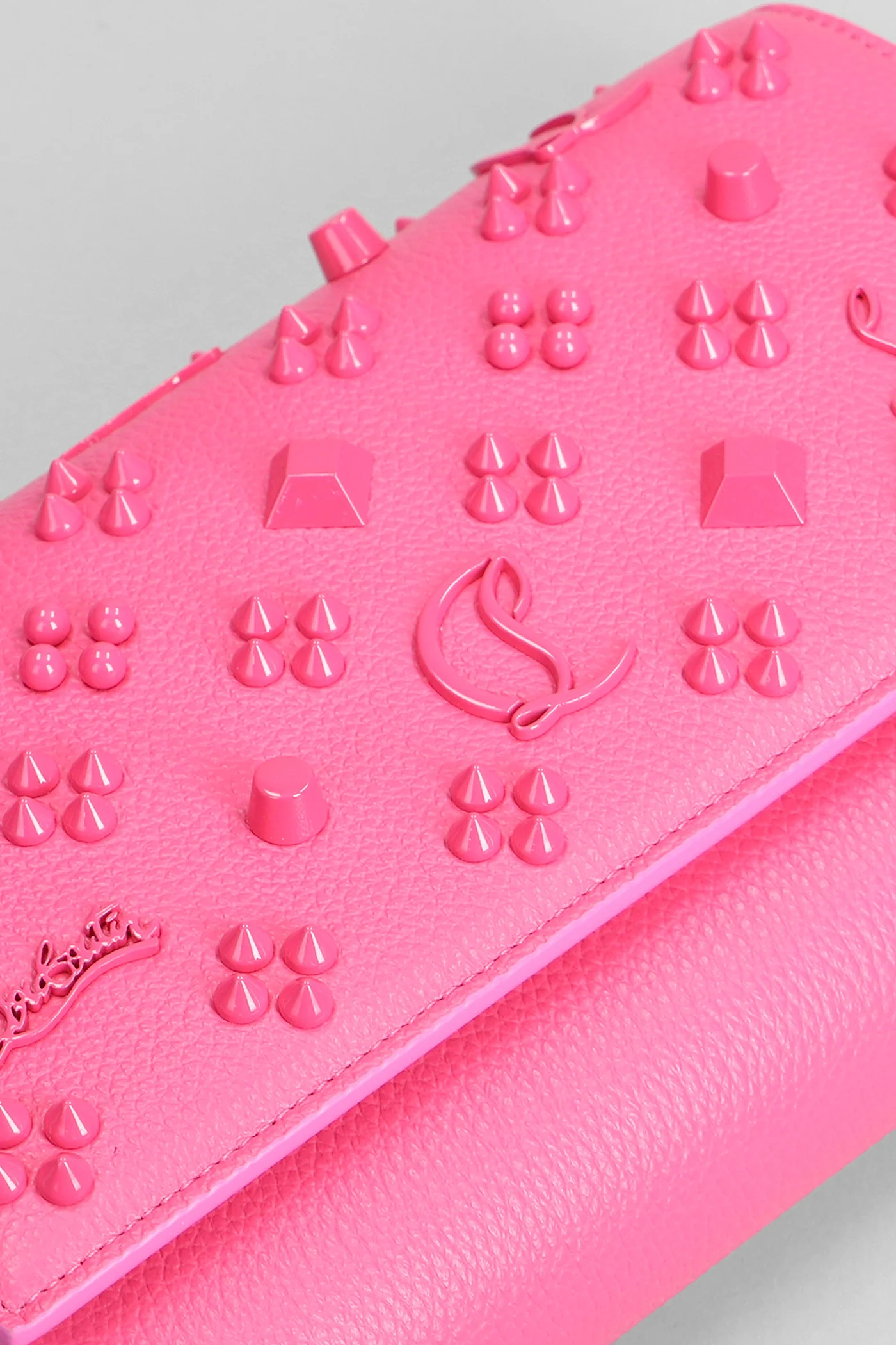 Paloma clutch Shoulder bag in rose-pink leather - Image 3