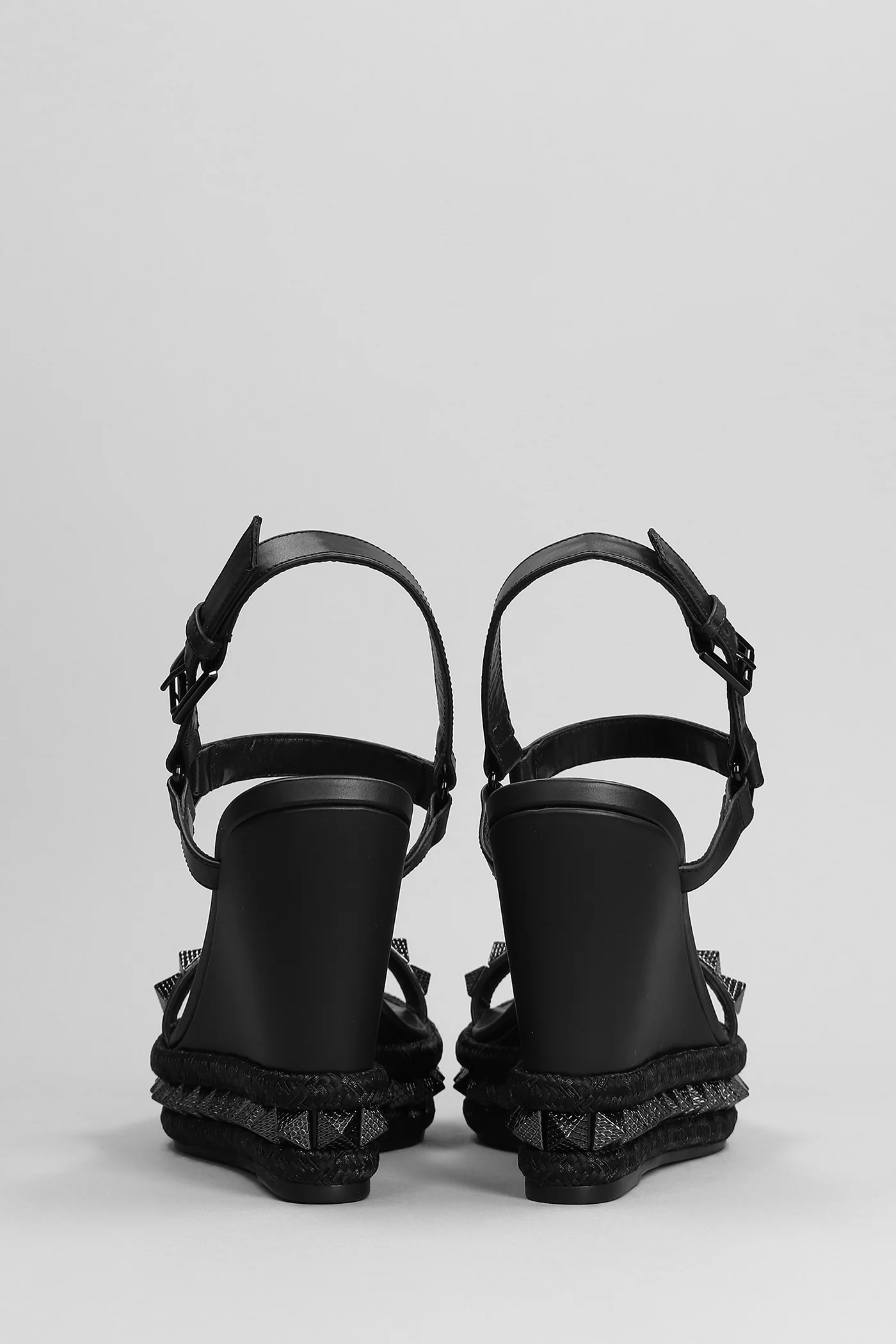 Pyraclou 110 Wedges in black leather - Image 4