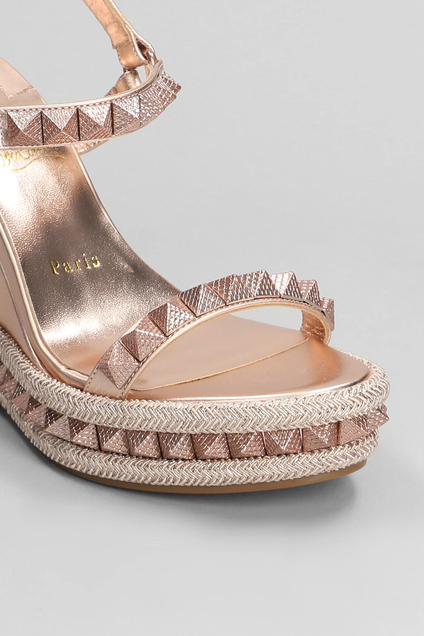 Pyraclou 110 Wedges in rose-pink leather - Image 5