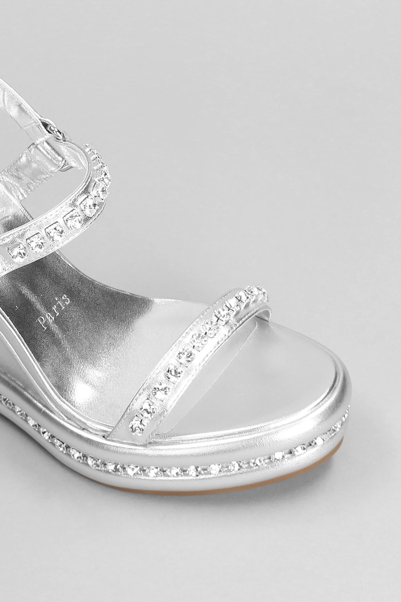 Pyrastrass 110 Wedges in silver leather - Image 5
