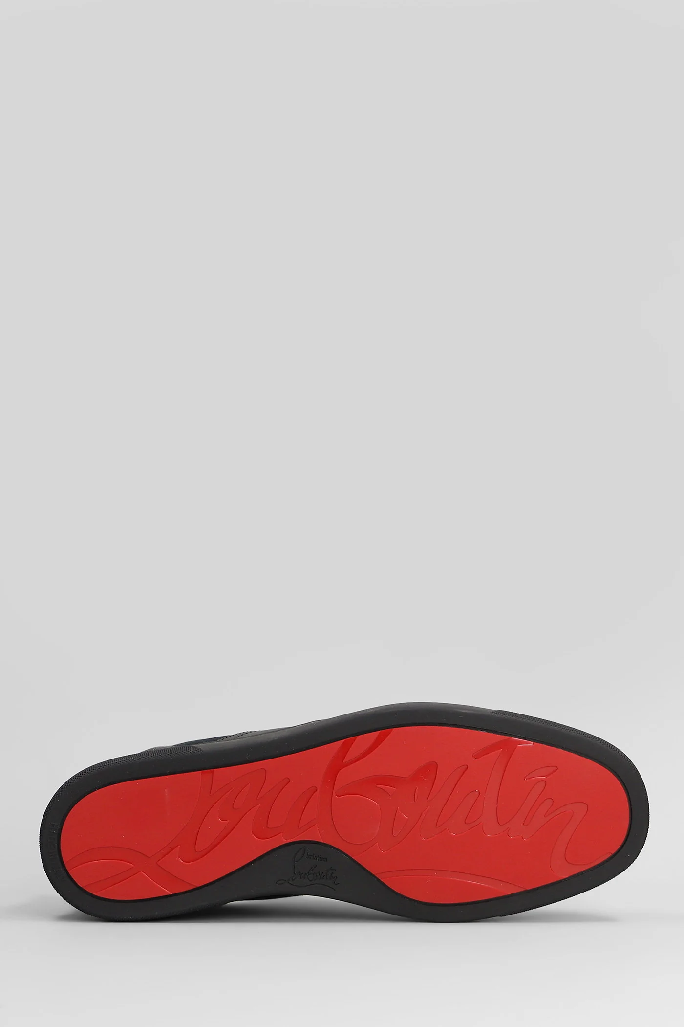 Retero flat Sneakers in black leather and fabric - Image 5