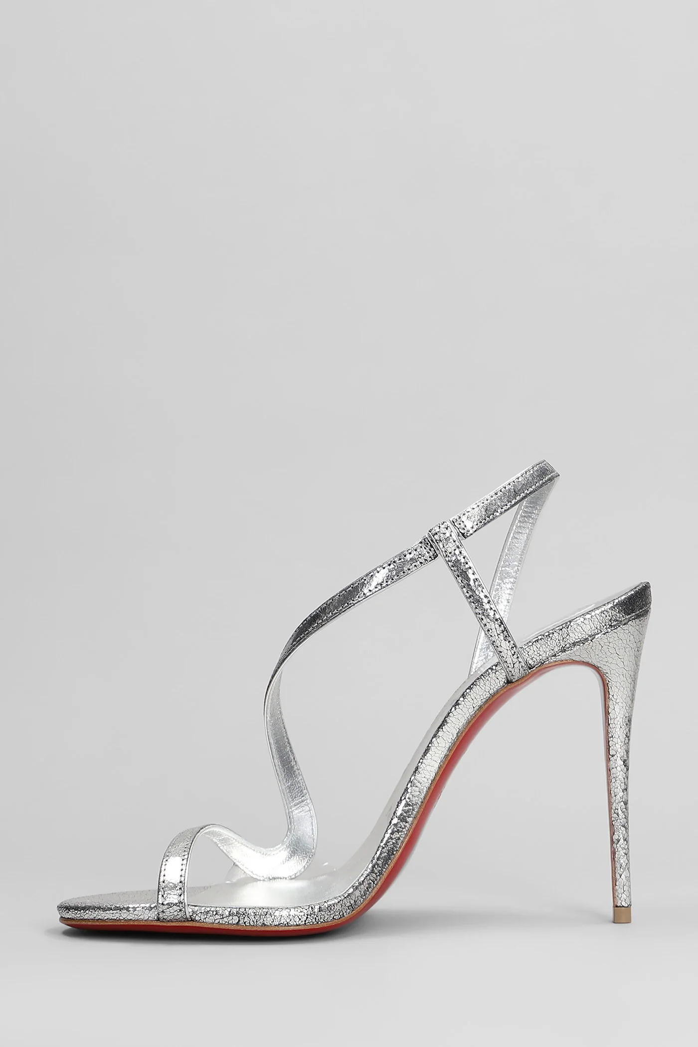 Rosalie 100 Sandals in silver leather - Image 3