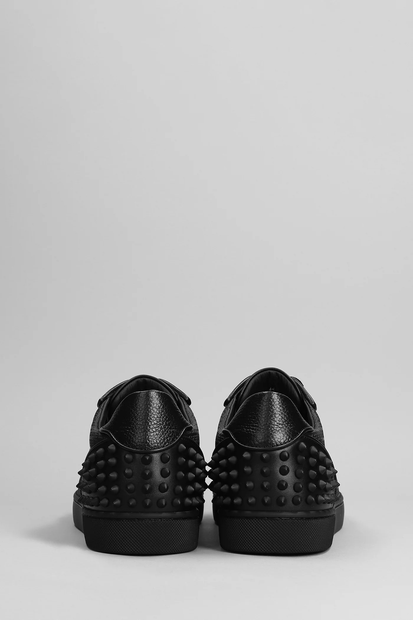 Sneakers in black leather - Image 4