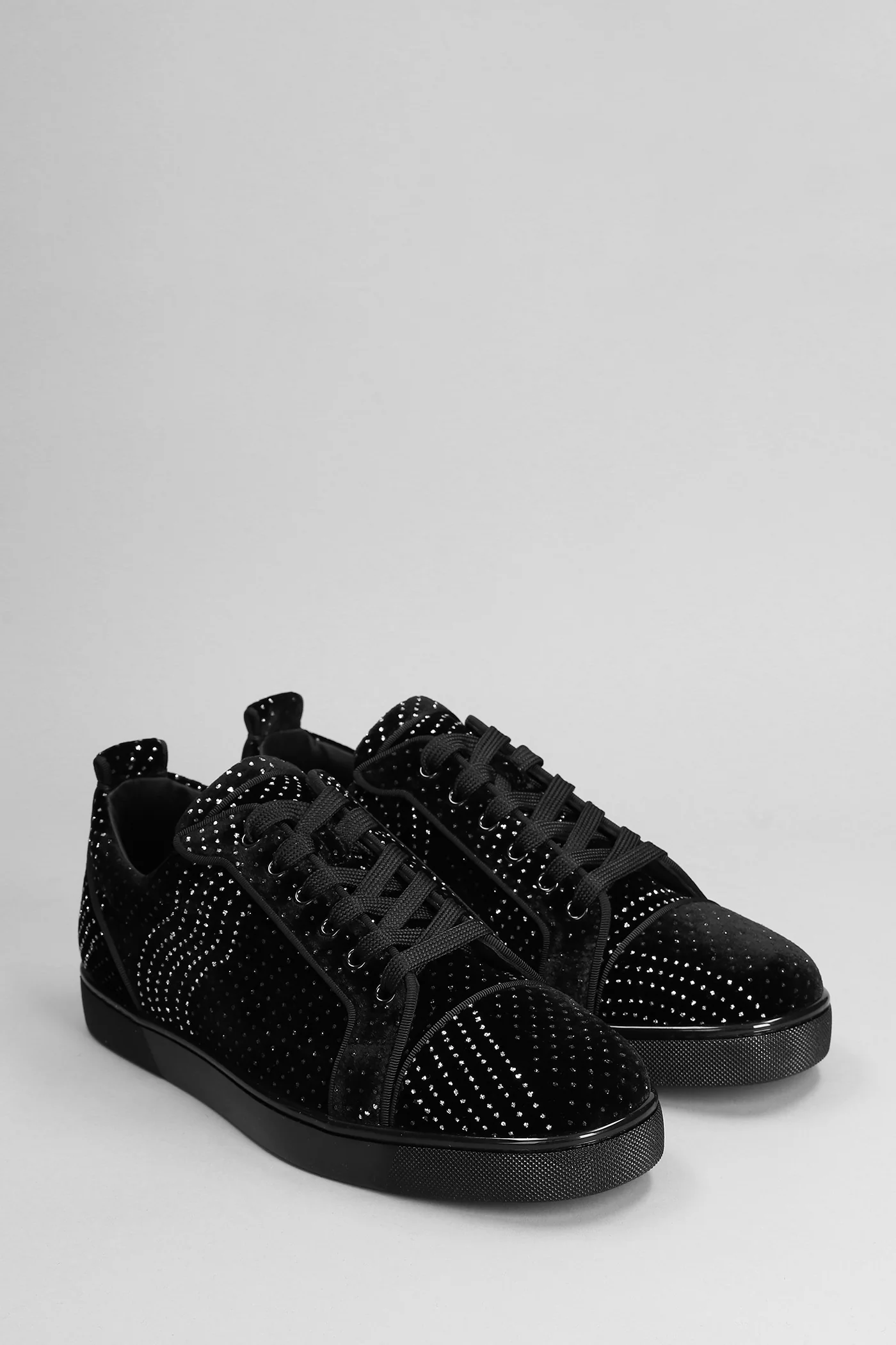 Sneakers in black velvet - Image 2