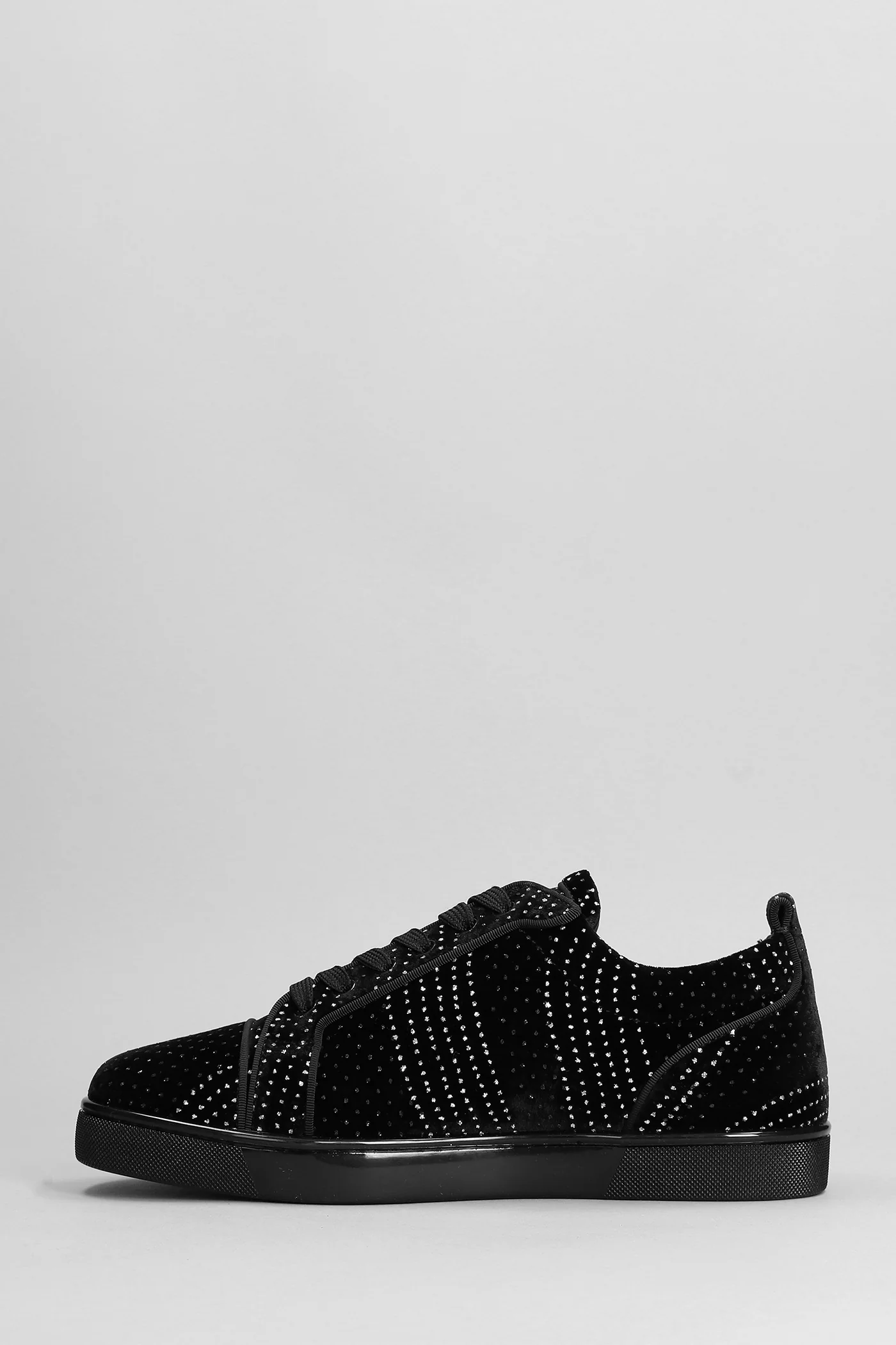 Sneakers in black velvet - Image 3