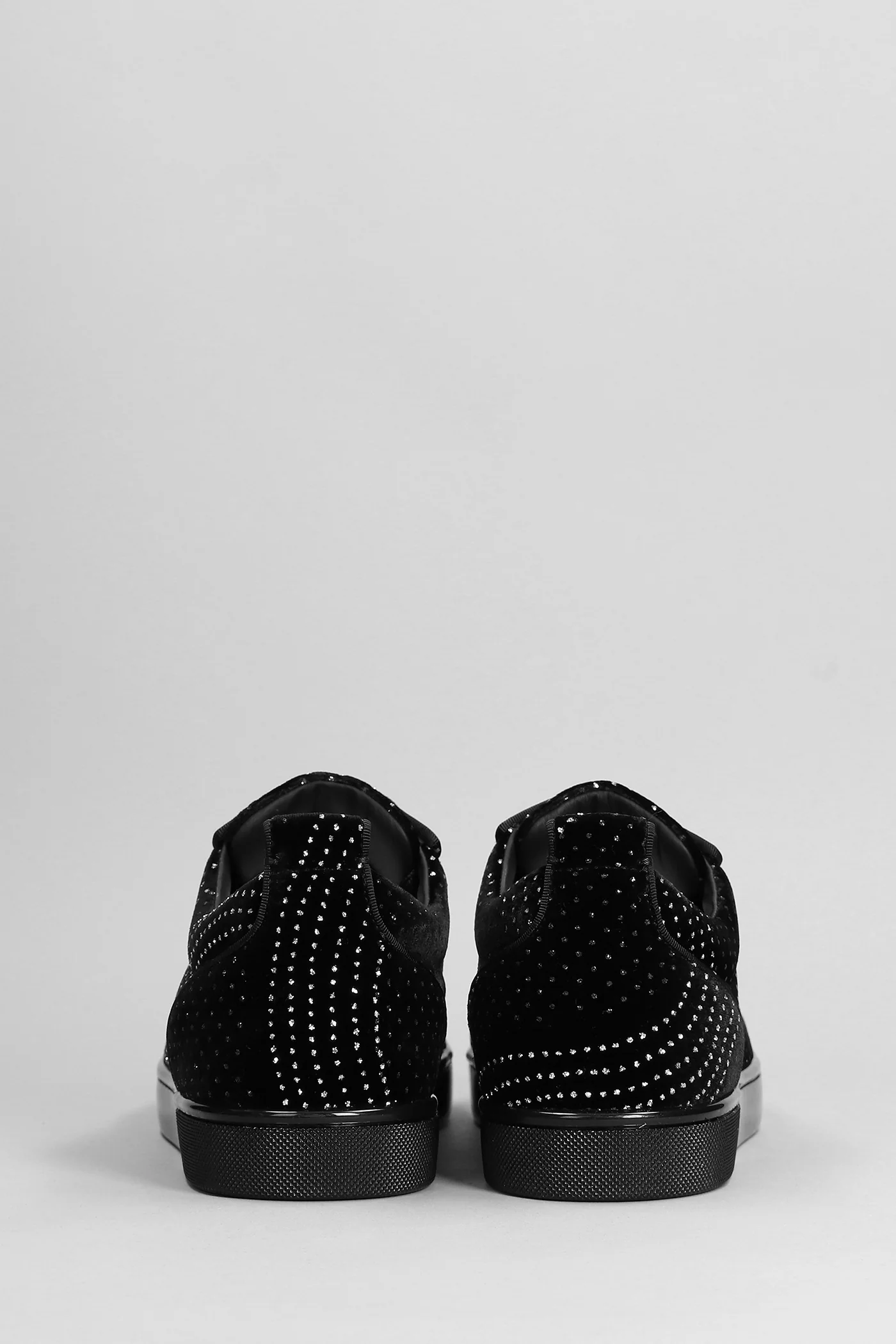 Sneakers in black velvet - Image 4