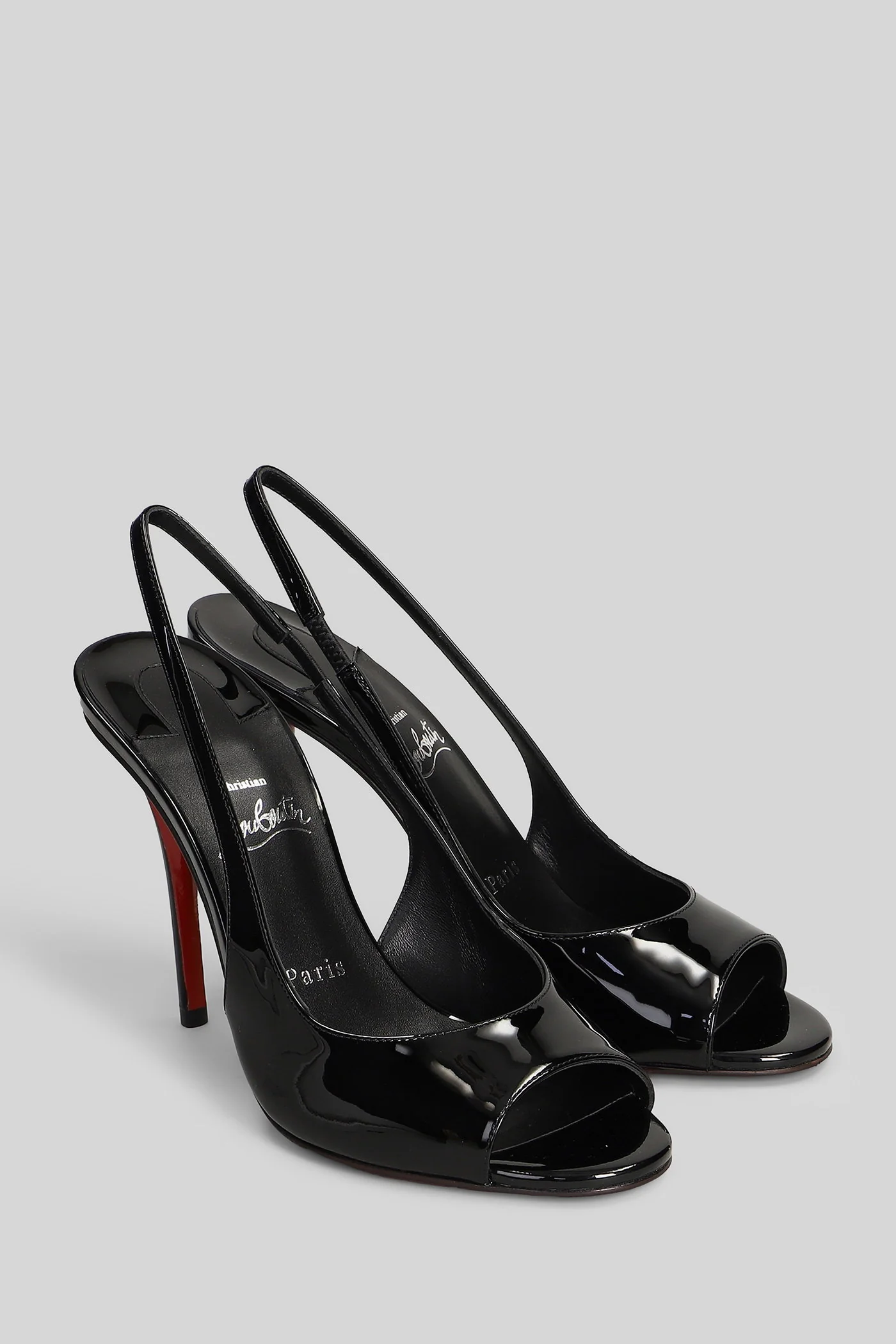 Sofia z 100 Sandals in black patent leather - Image 2