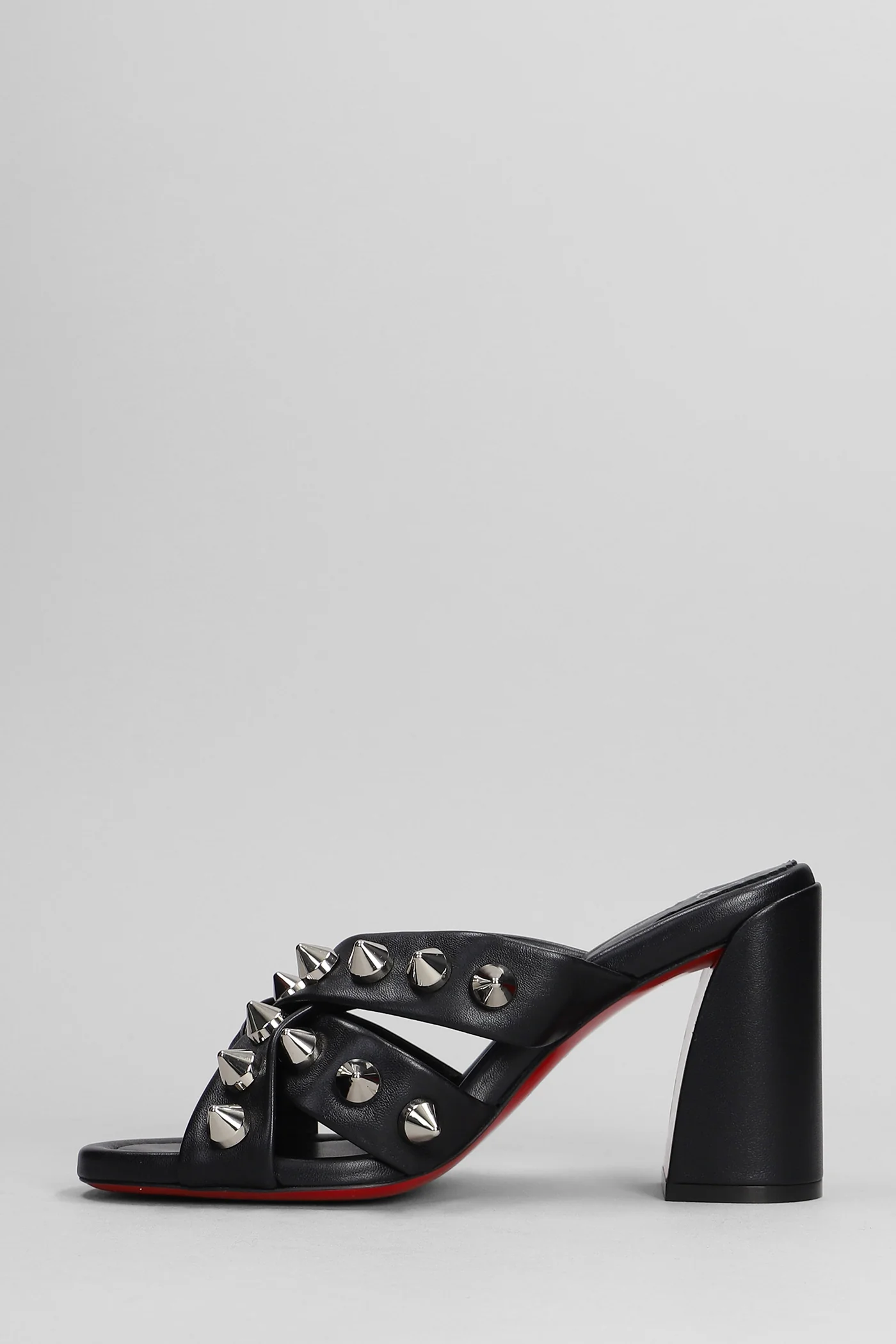 Spika club 55 Slipper-Mule in black leather - Image 3