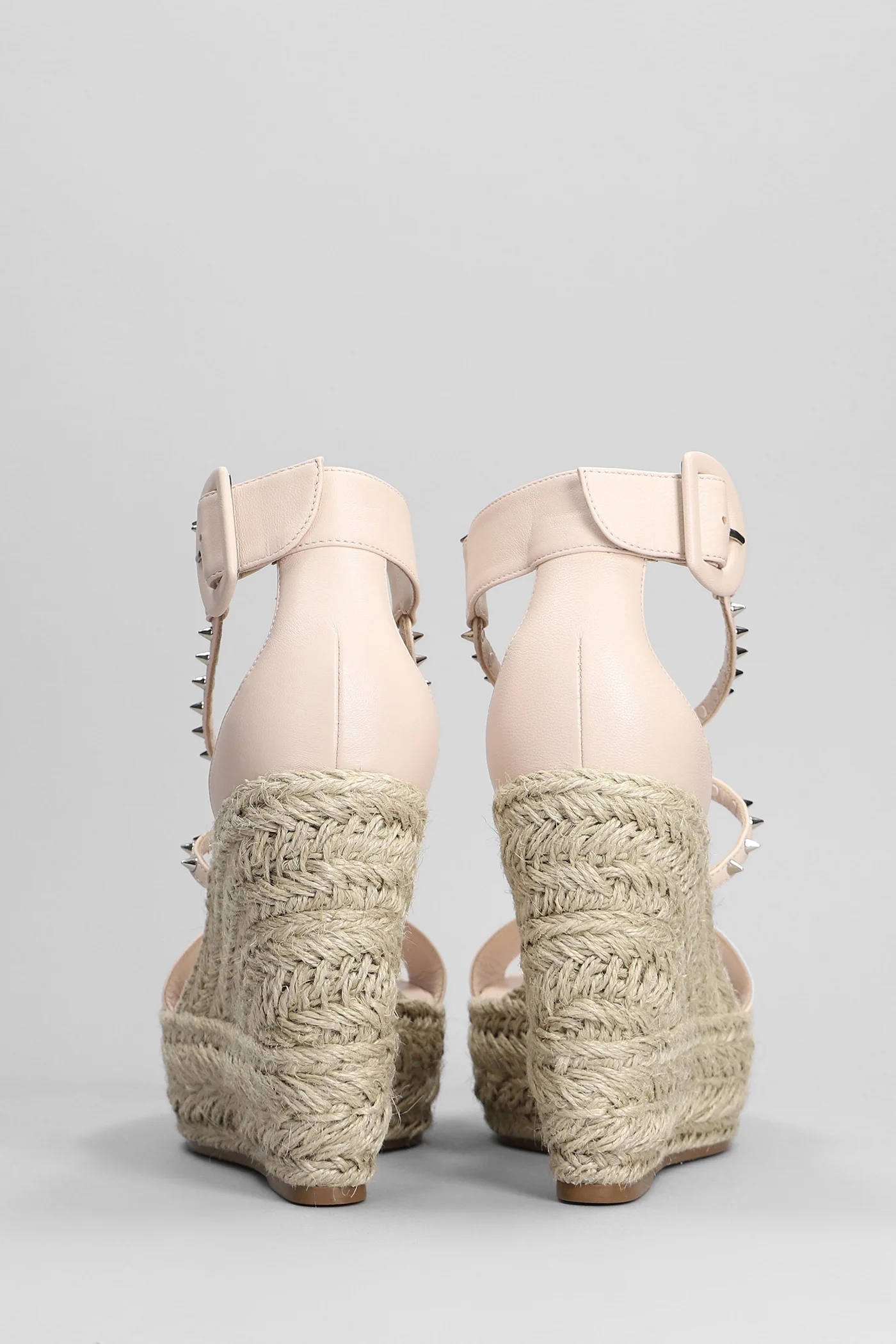 Spikes 120 Wedges in rose-pink leather - Image 4