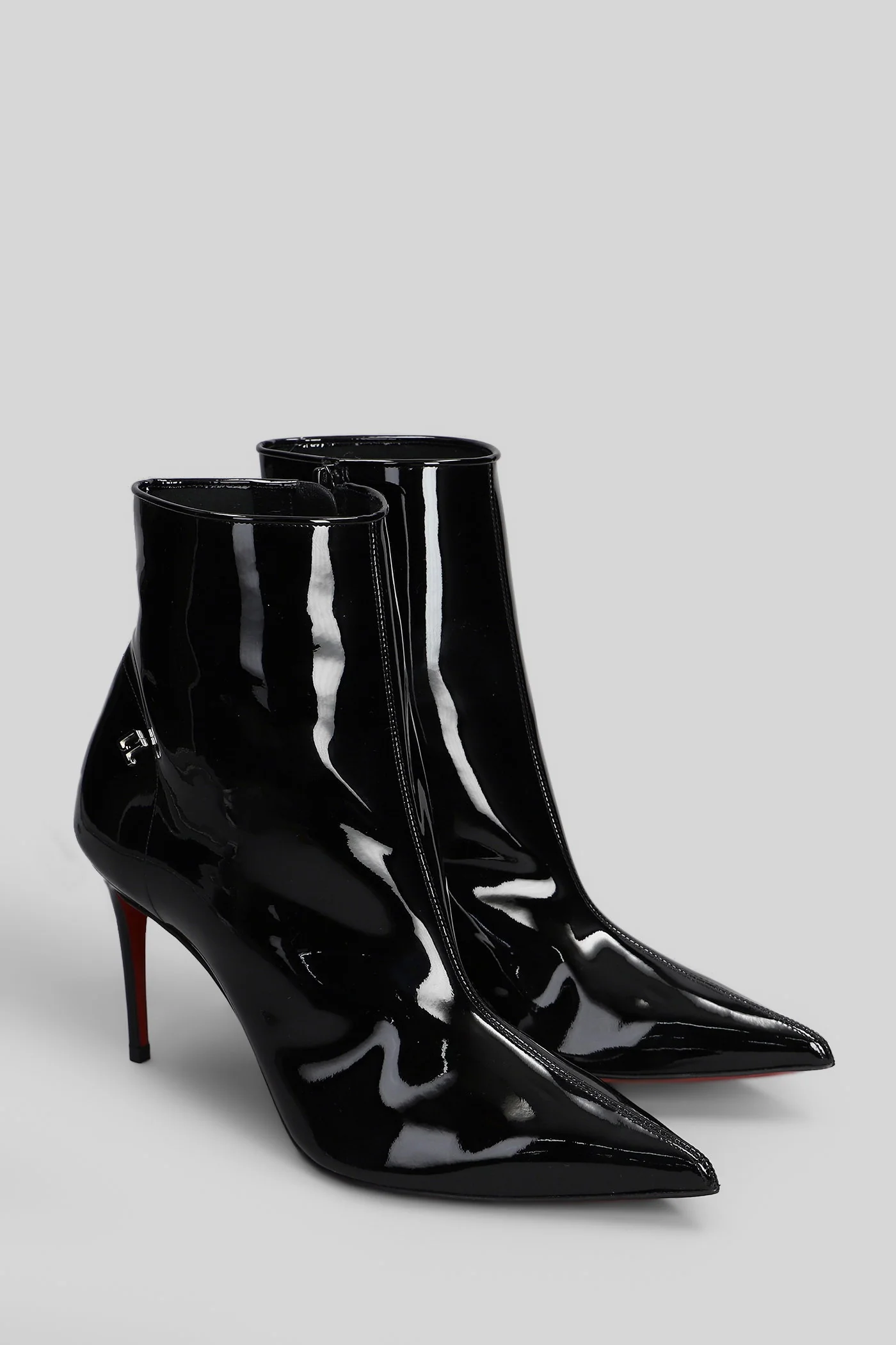 Sporty kate booty High heels Ankle boots in black patent leather - Image 2