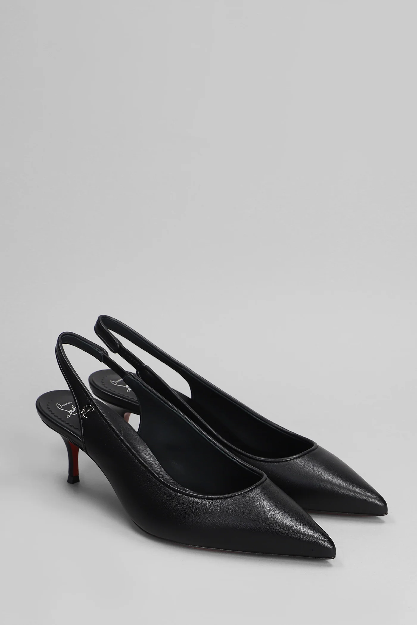 Sporty kate sling 55 Pumps in black leather - Image 2