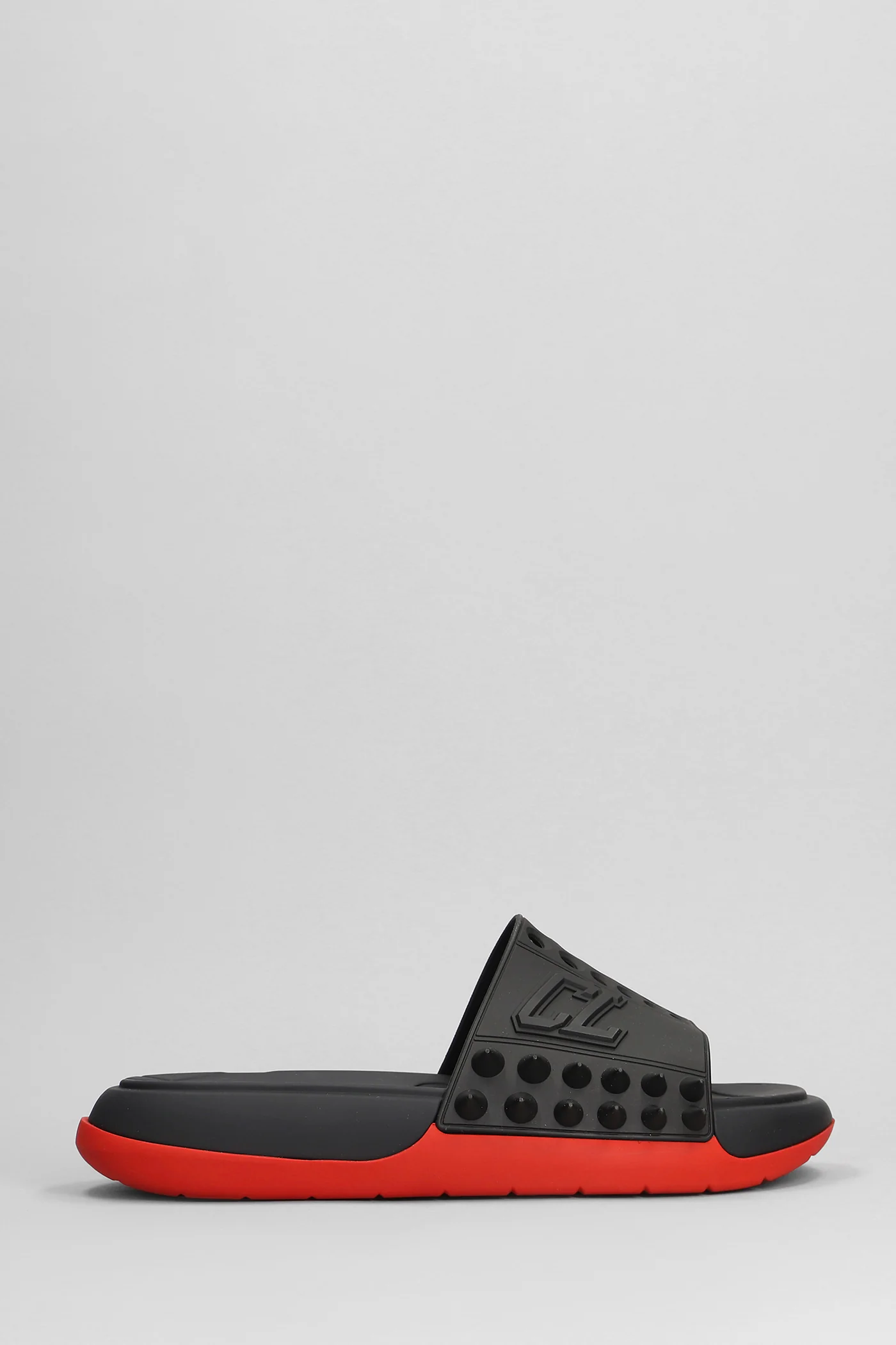 Take it easy Slipper-Mule in black rubber/plasic