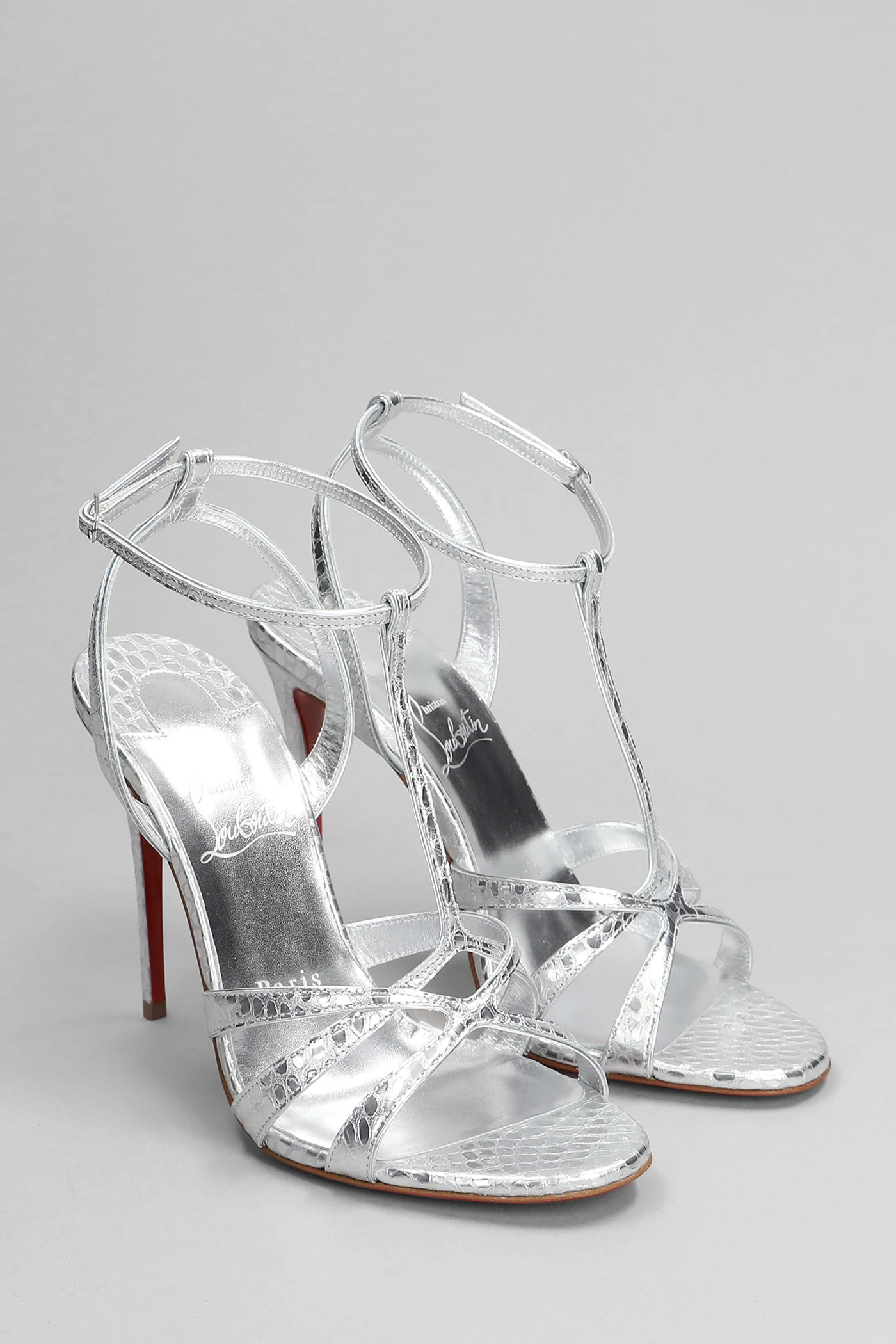 Tangueva 100 Sandals in silver leather - Image 2