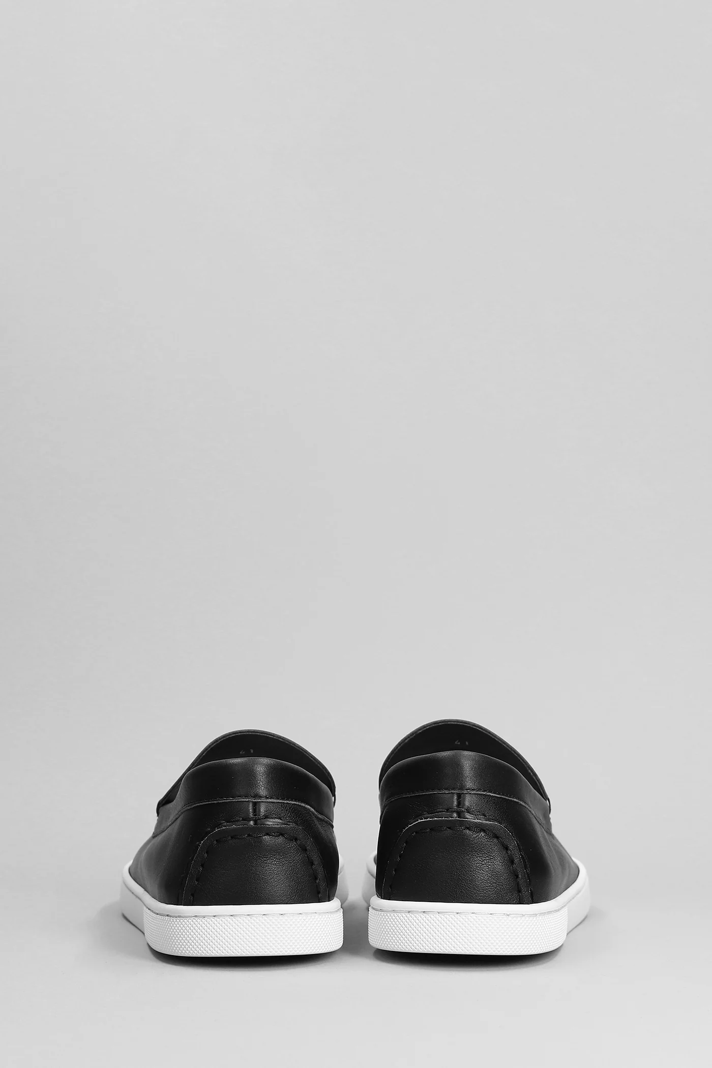 Varsiboat Sneakers in black leather - Image 4