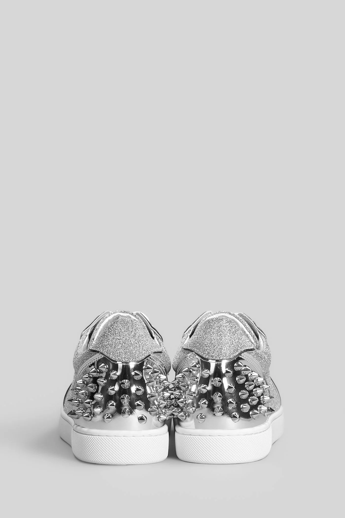 Viera 2 flat Sneakers in silver leather - Image 4