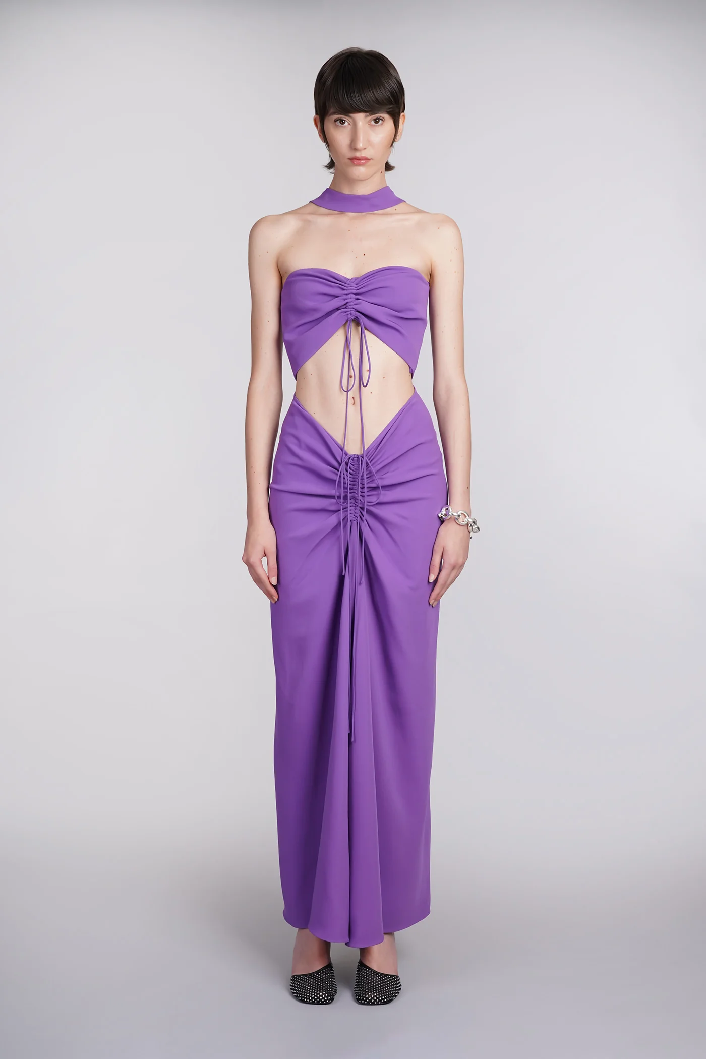 Dress woman in Viola viscose