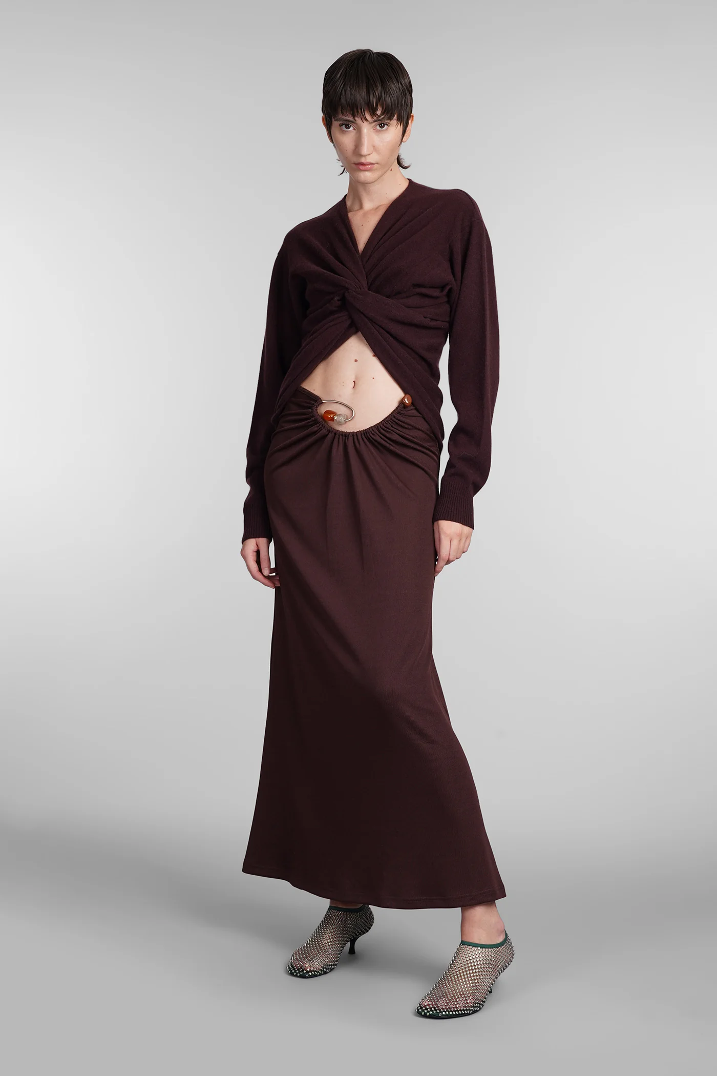 Knitwear in bordeaux cashmere - Image 2