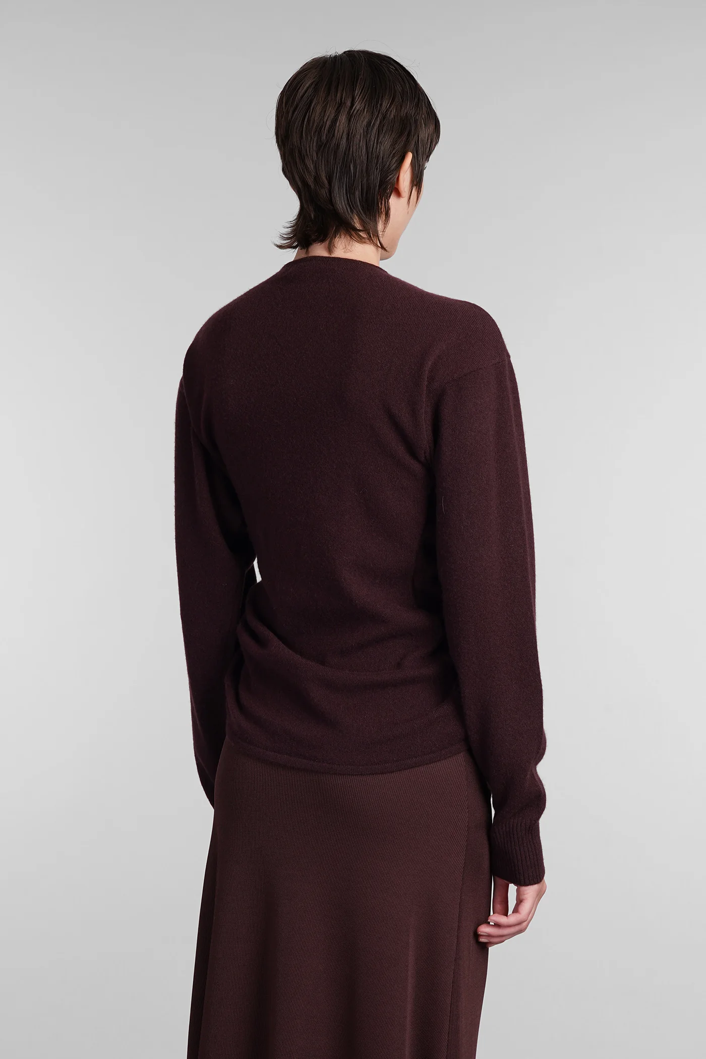 Knitwear in bordeaux cashmere - Image 3