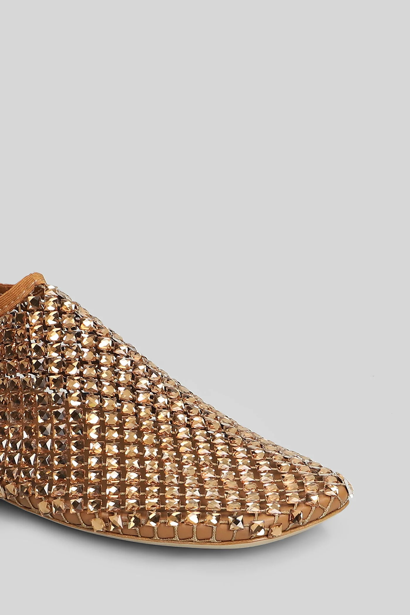 Minette bezeled flat Ballet flats in beige nylon - Image 5