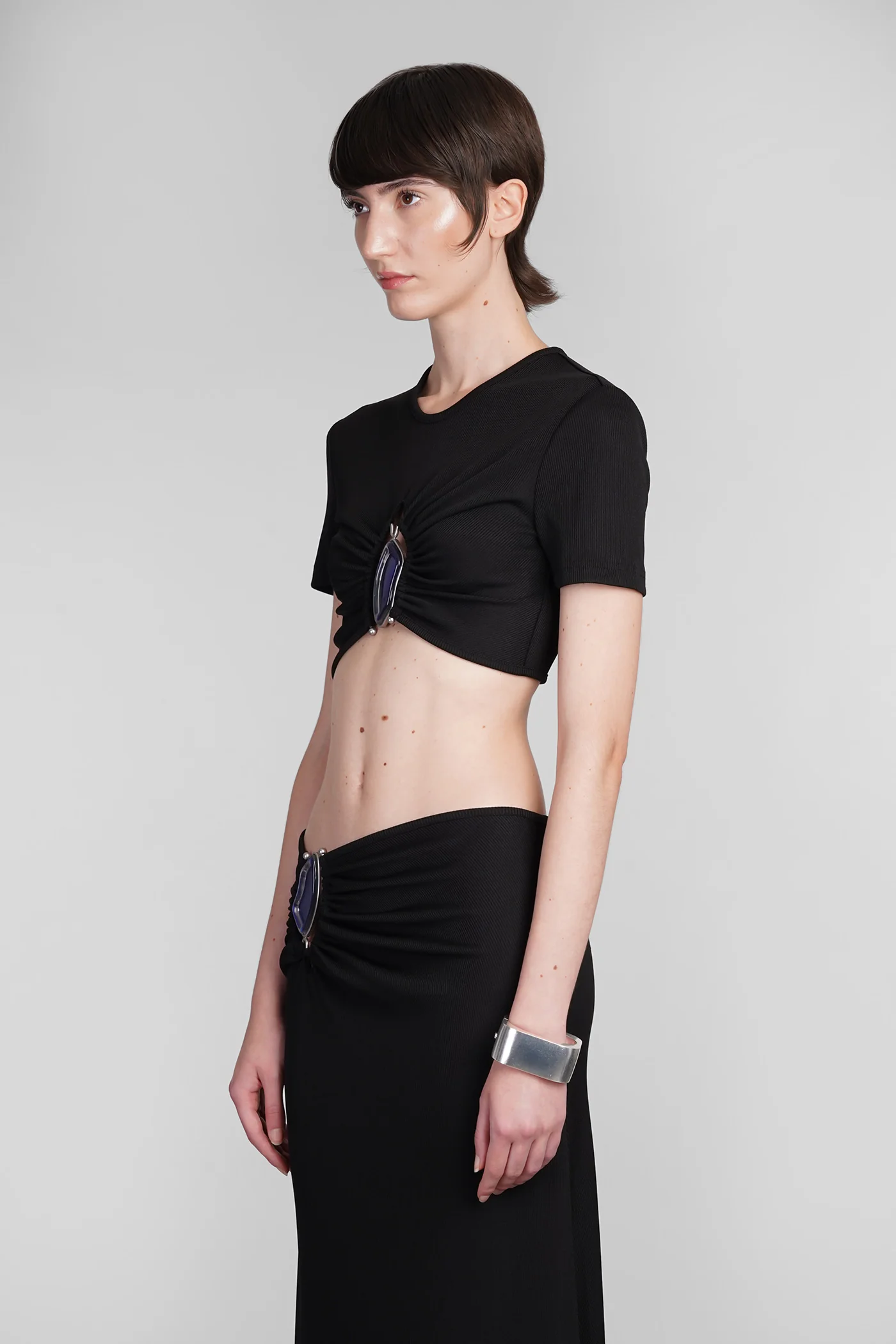 T-Shirt in black polyester - Image 4