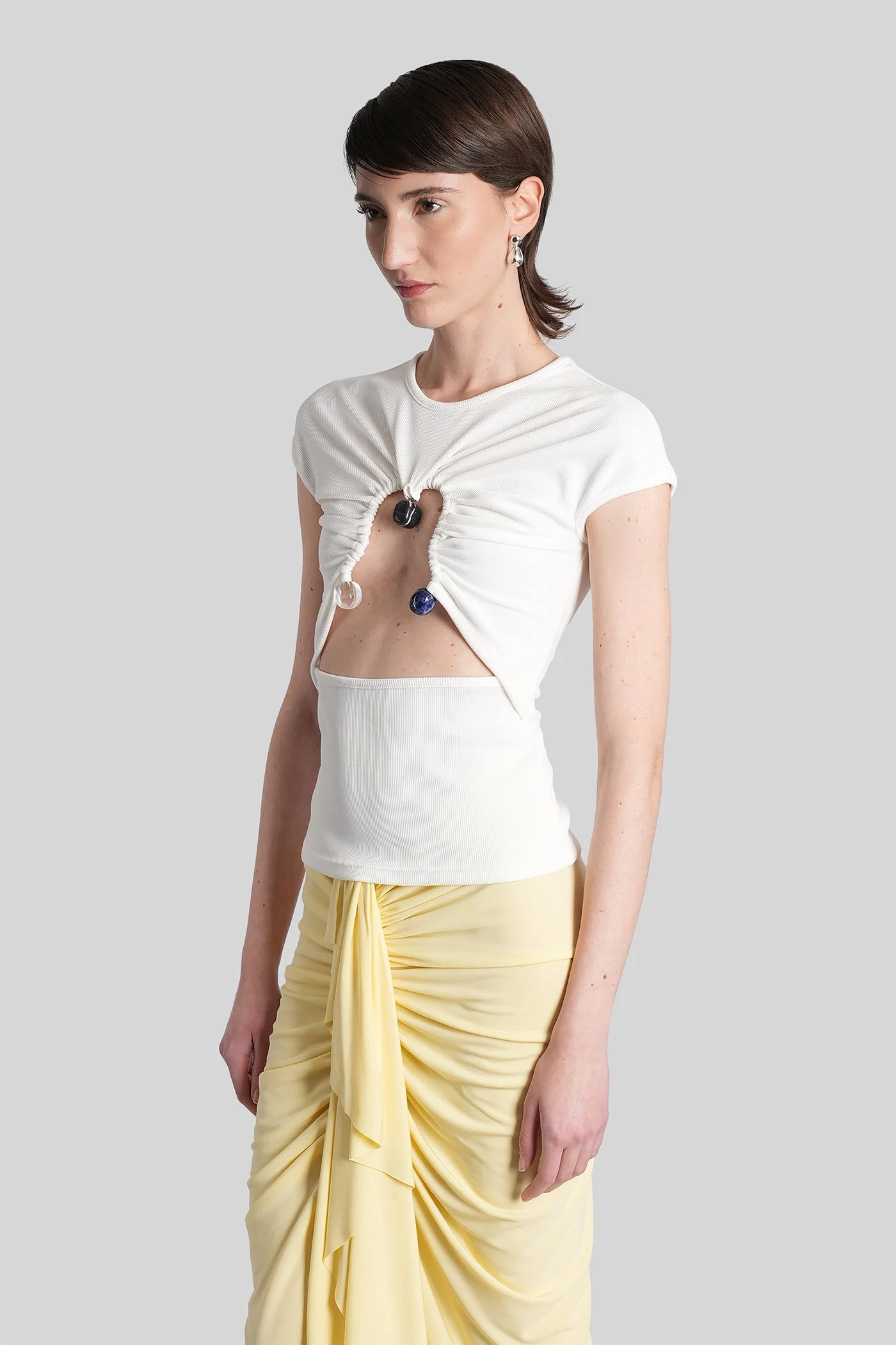 T-Shirt in white polyester - Image 4