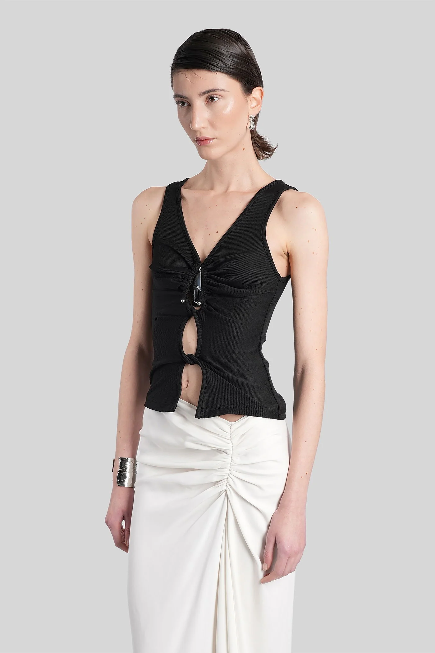 Topwear in black polyester - Image 4