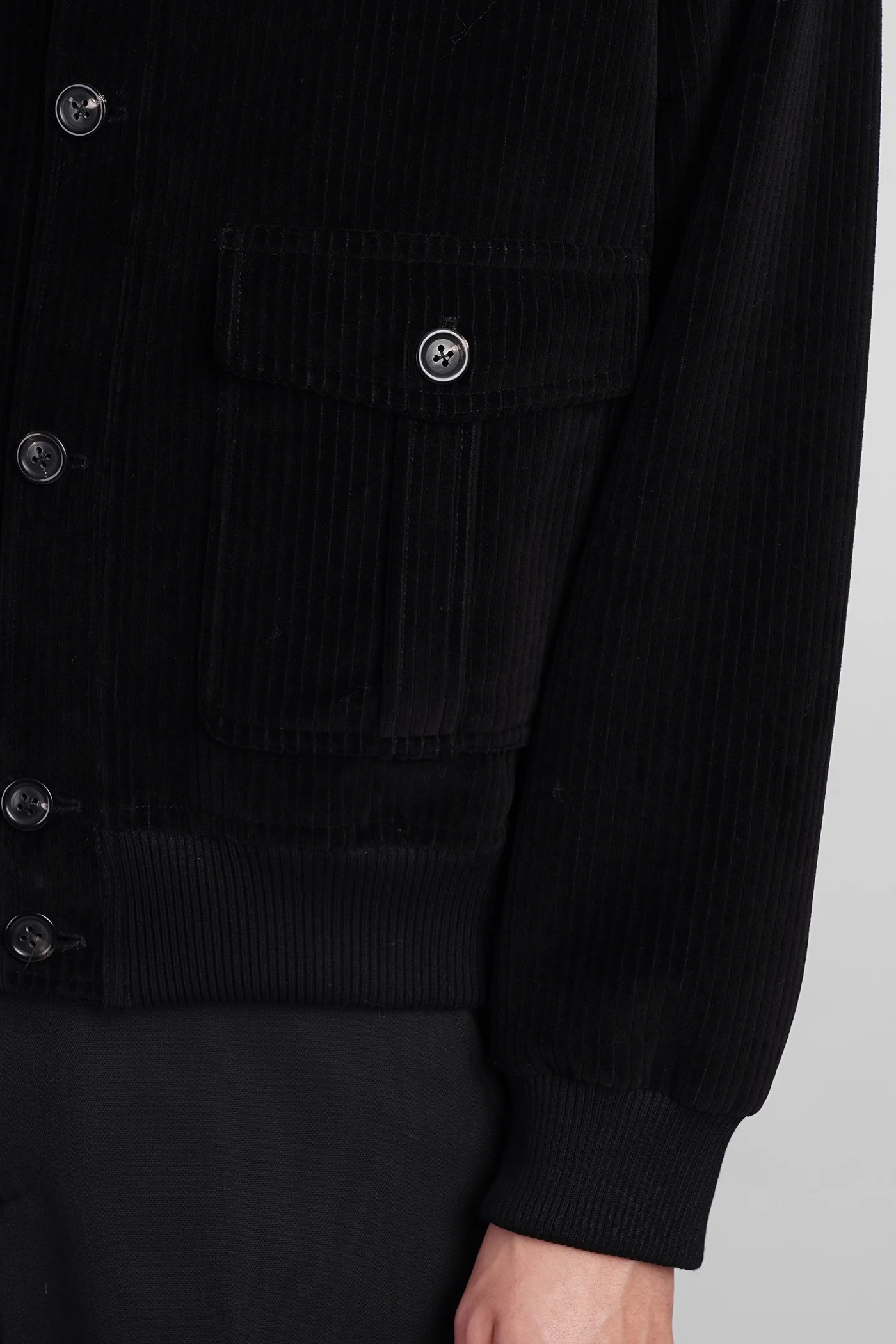 Bomber Jacket in black cotton - Image 5