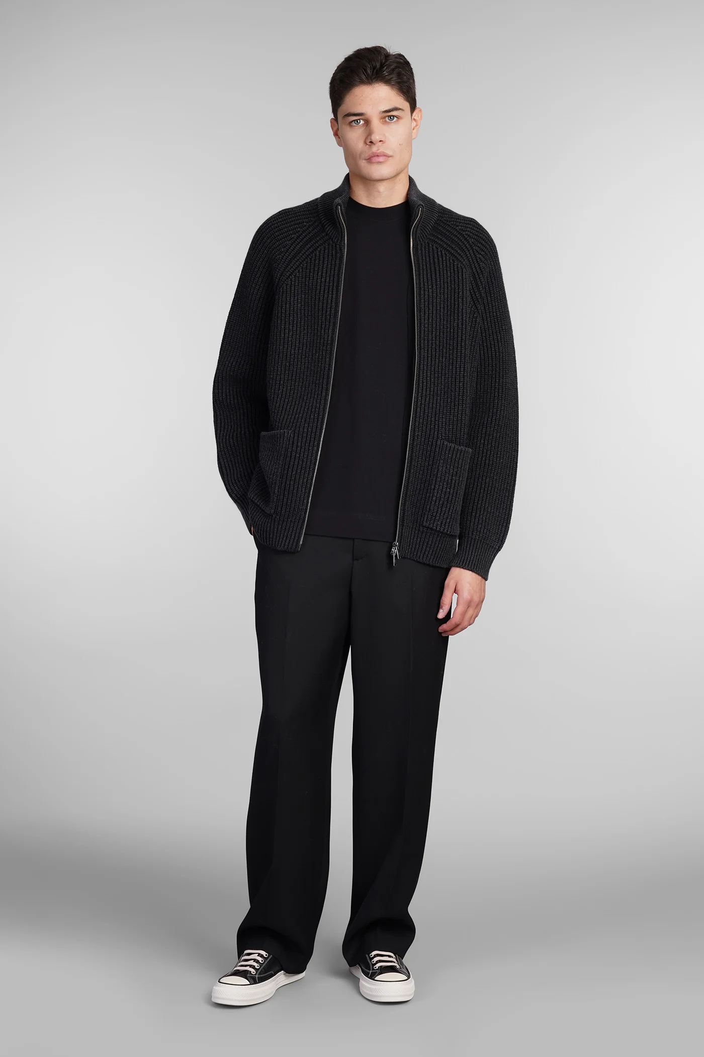 T-Shirt in black cotton - Image 2