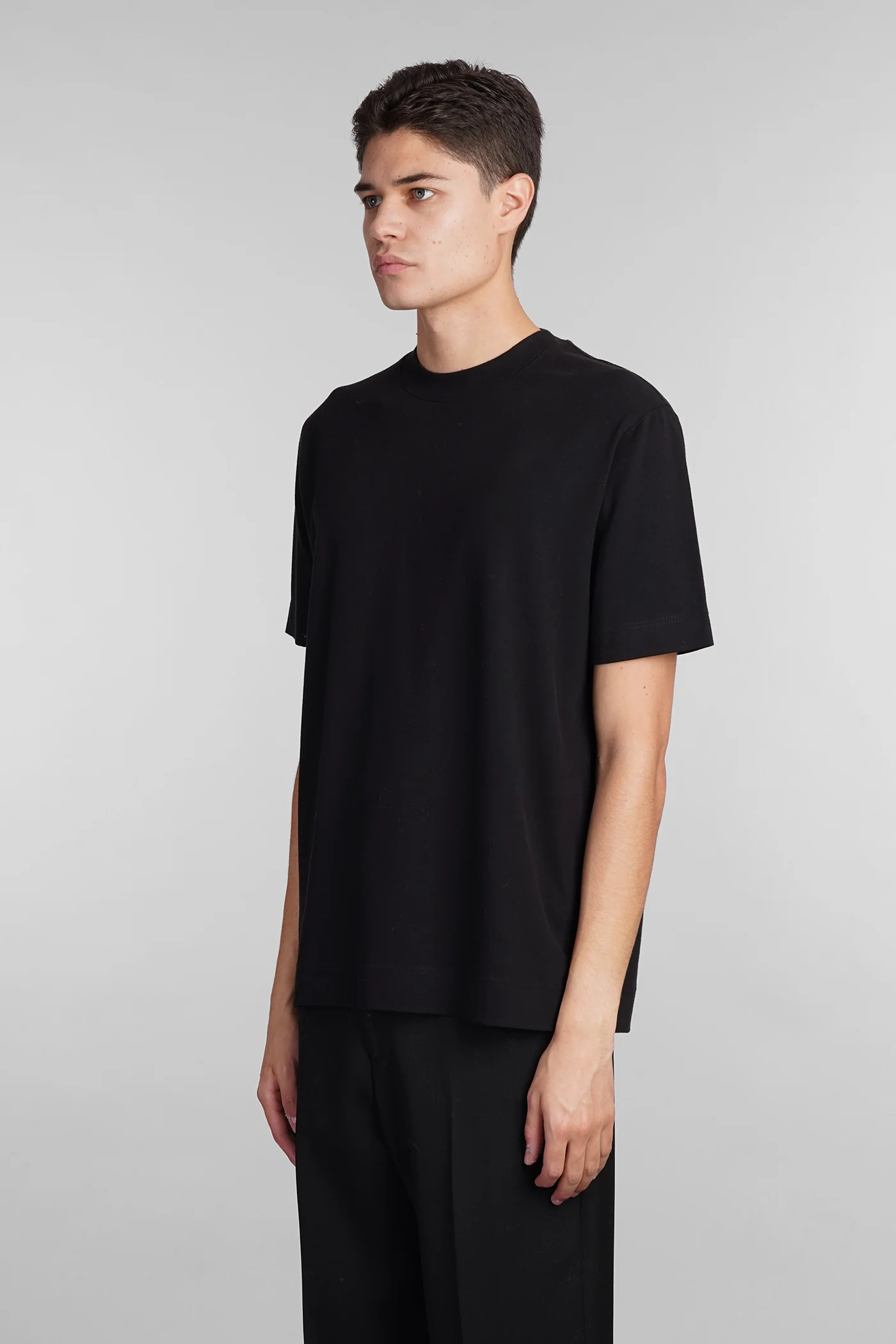 T-Shirt in black cotton - Image 4