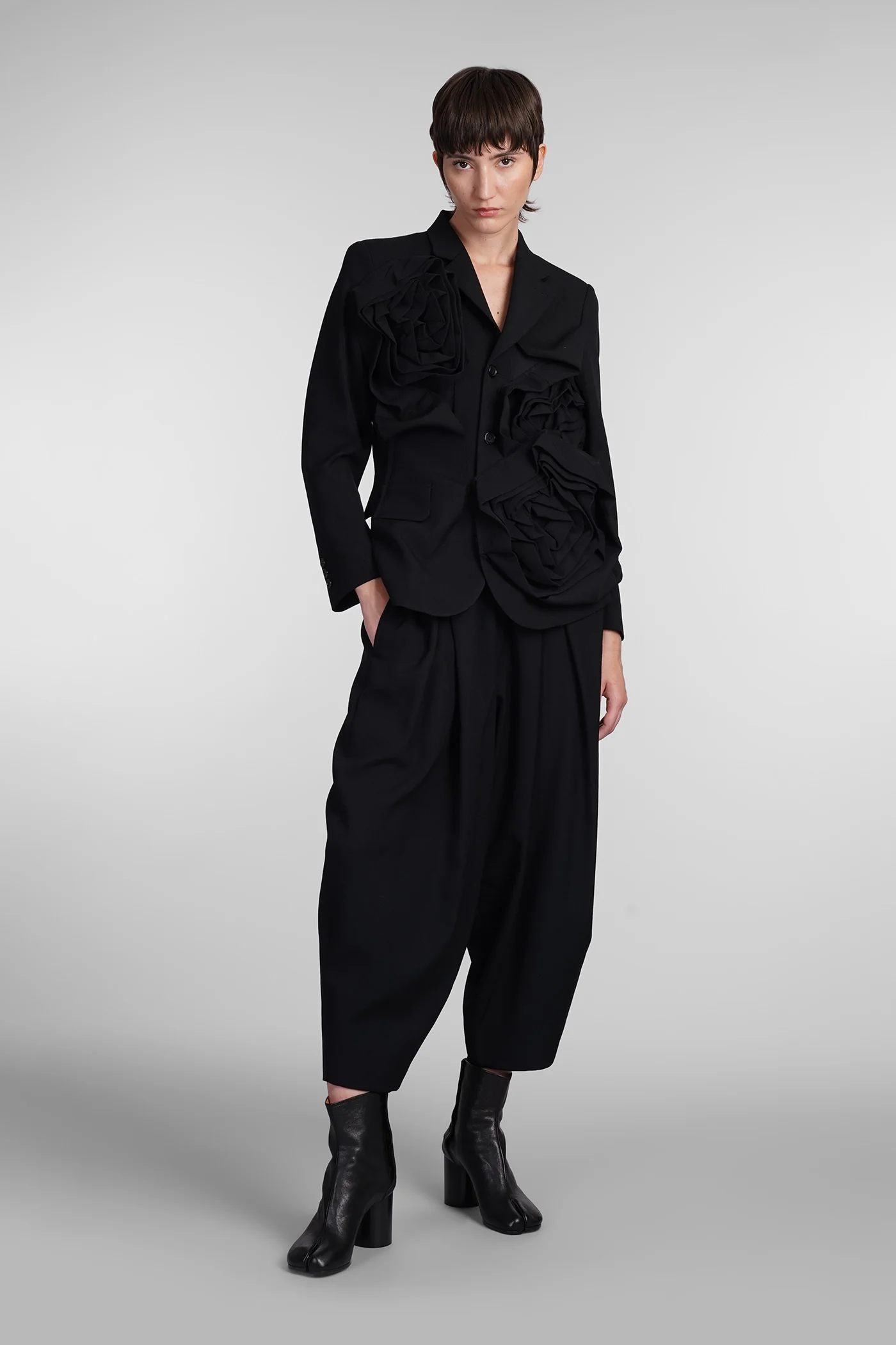 Blazer in black wool - Image 2