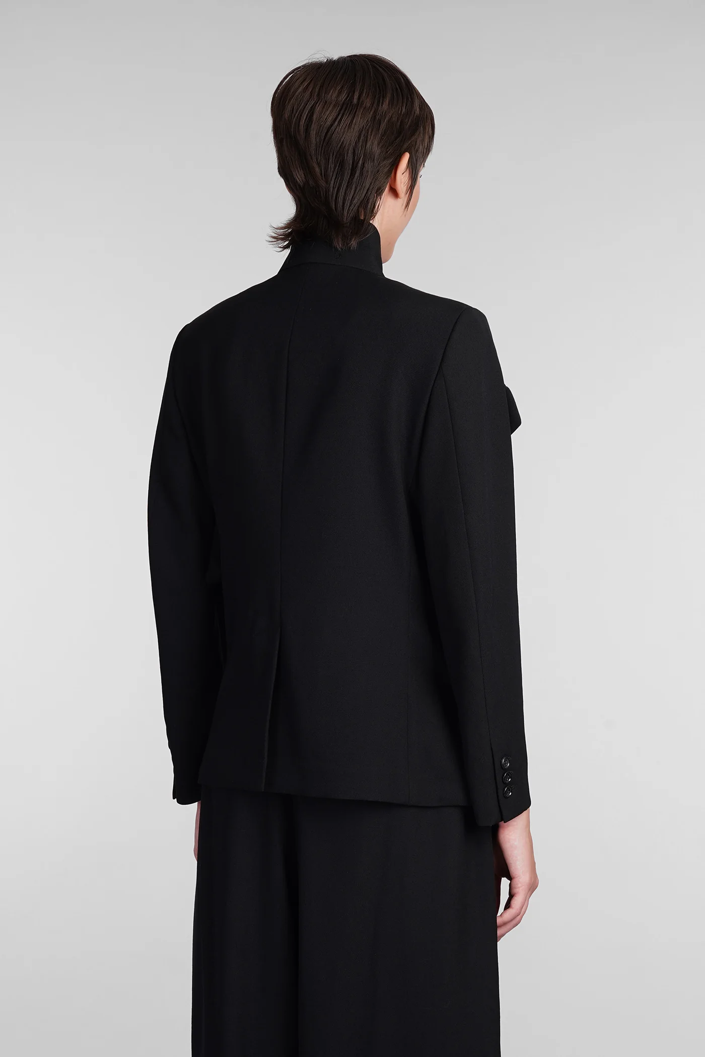 Blazer in black wool - Image 3