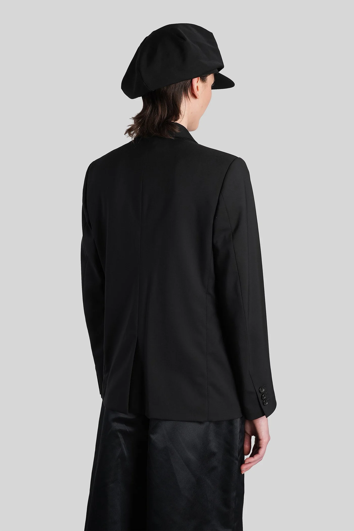 Blazer in black wool - Image 3
