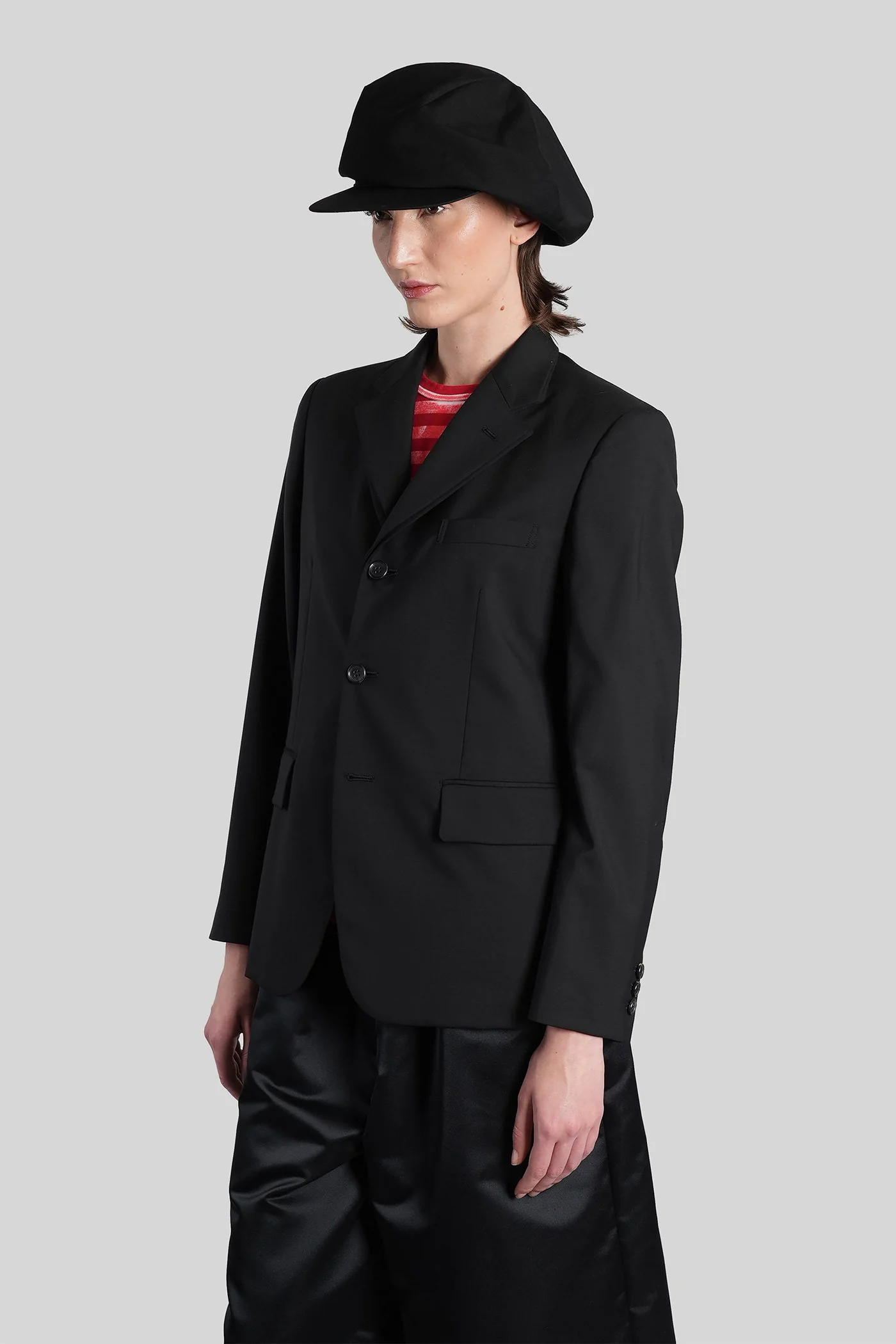 Blazer in black wool - Image 4