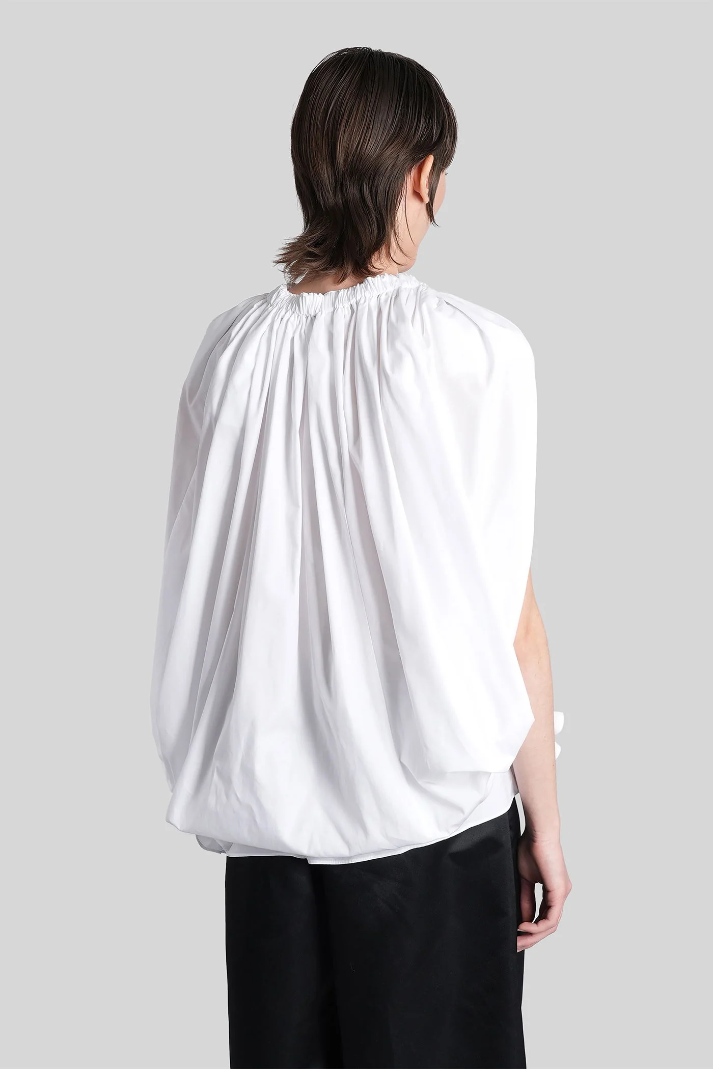 Blouse in white cotton - Image 3