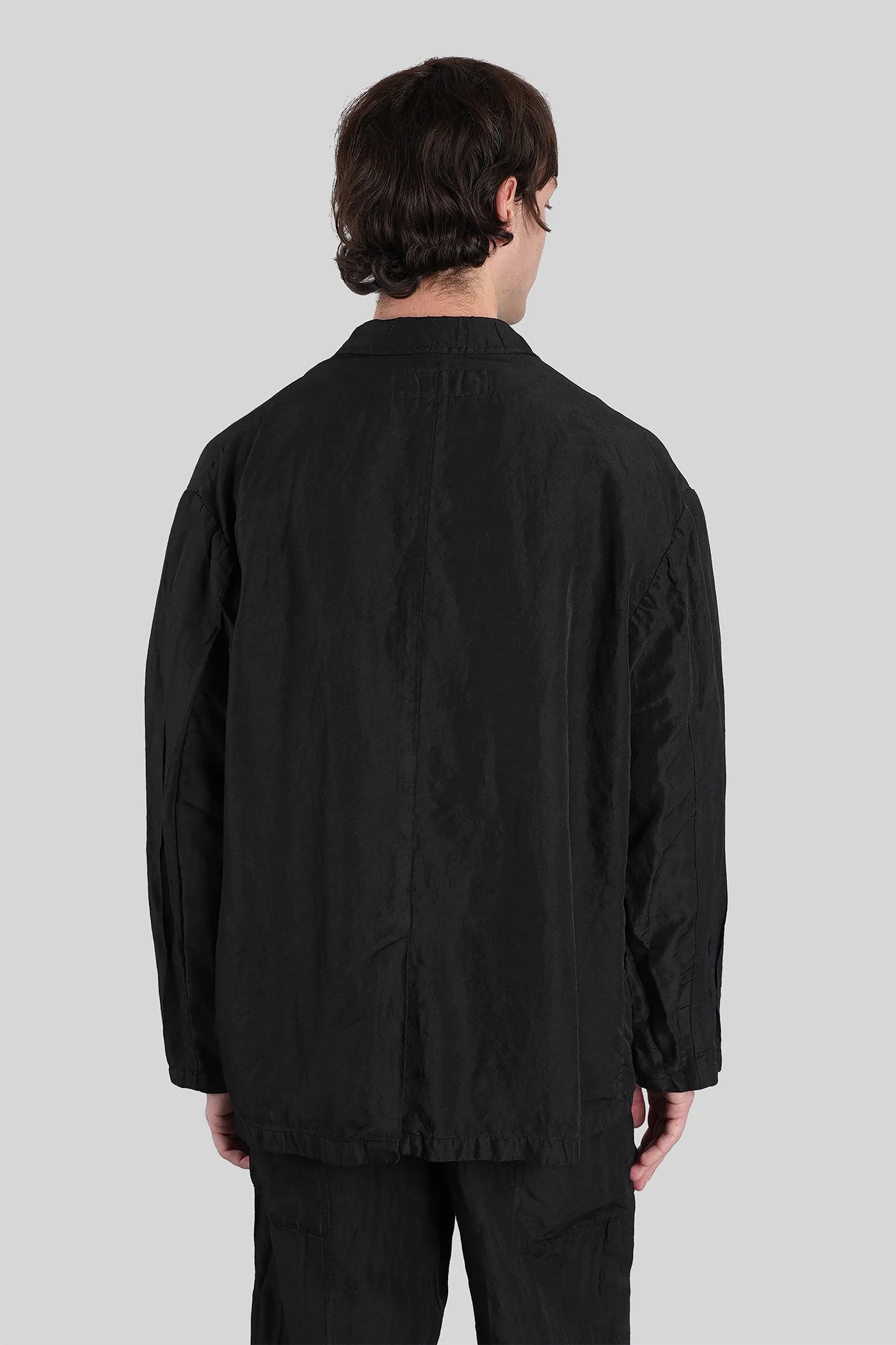 Blazer in black linen - Image 3