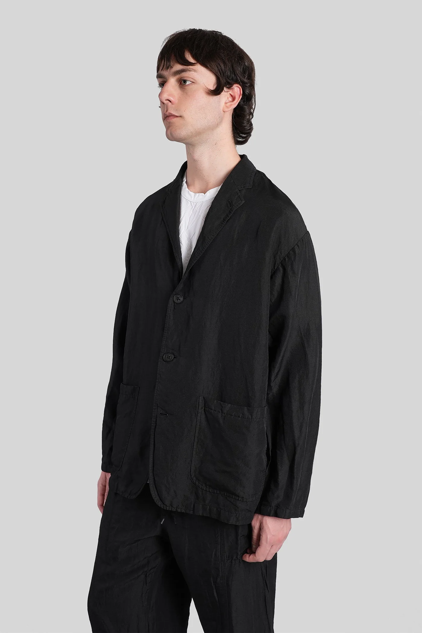 Blazer in black linen - Image 4