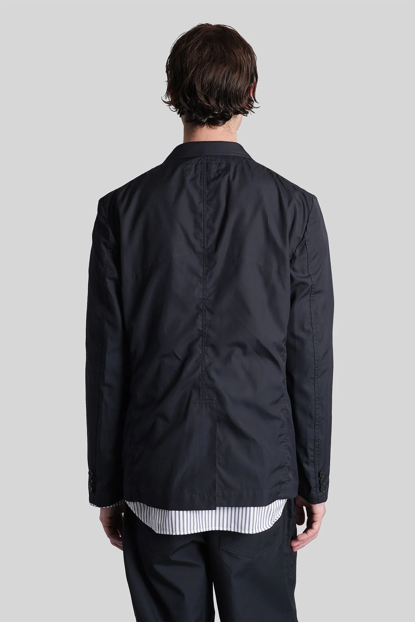 Blazer in blue cotton - Image 3