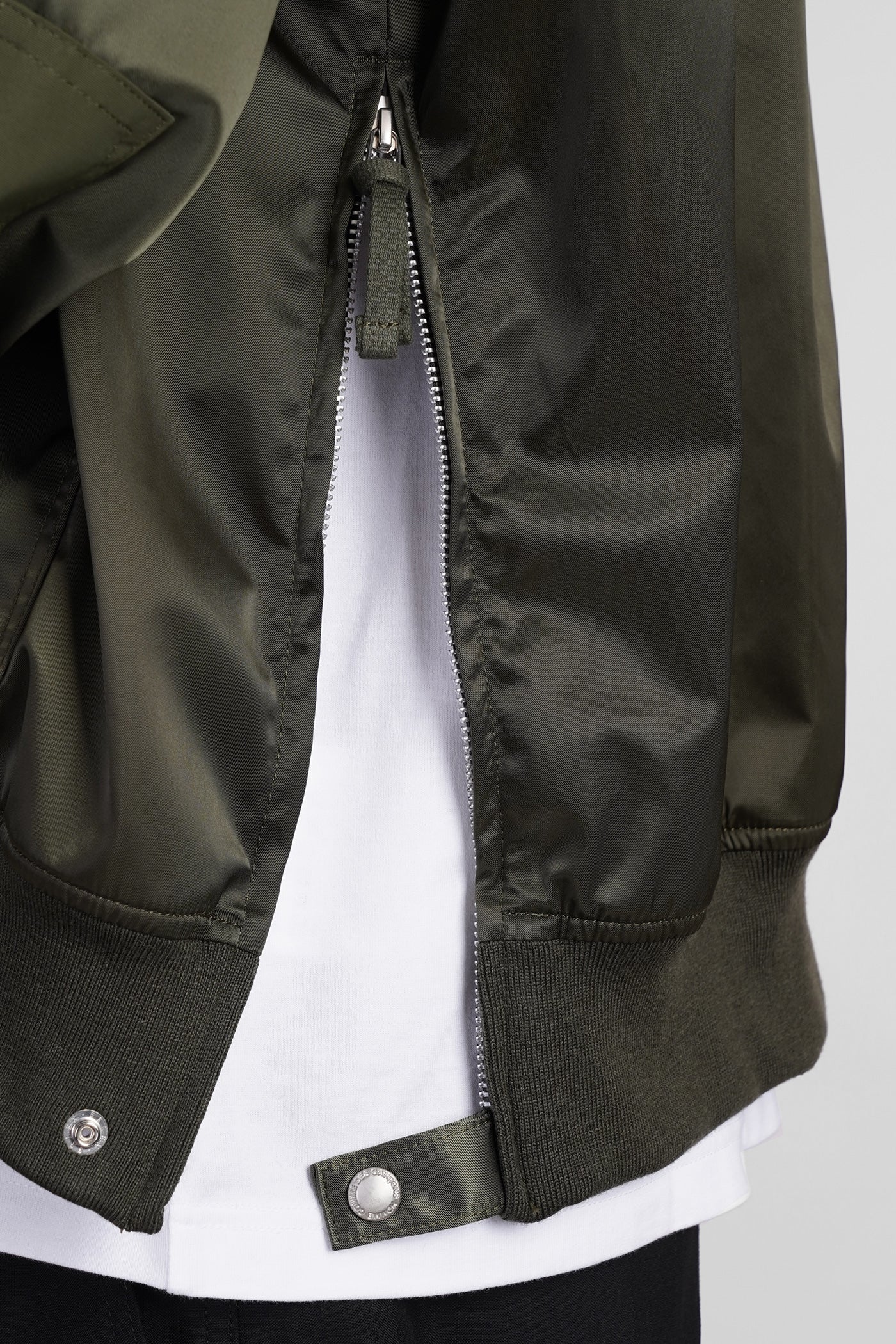 Bomber Jacket in green nylon - Image 5
