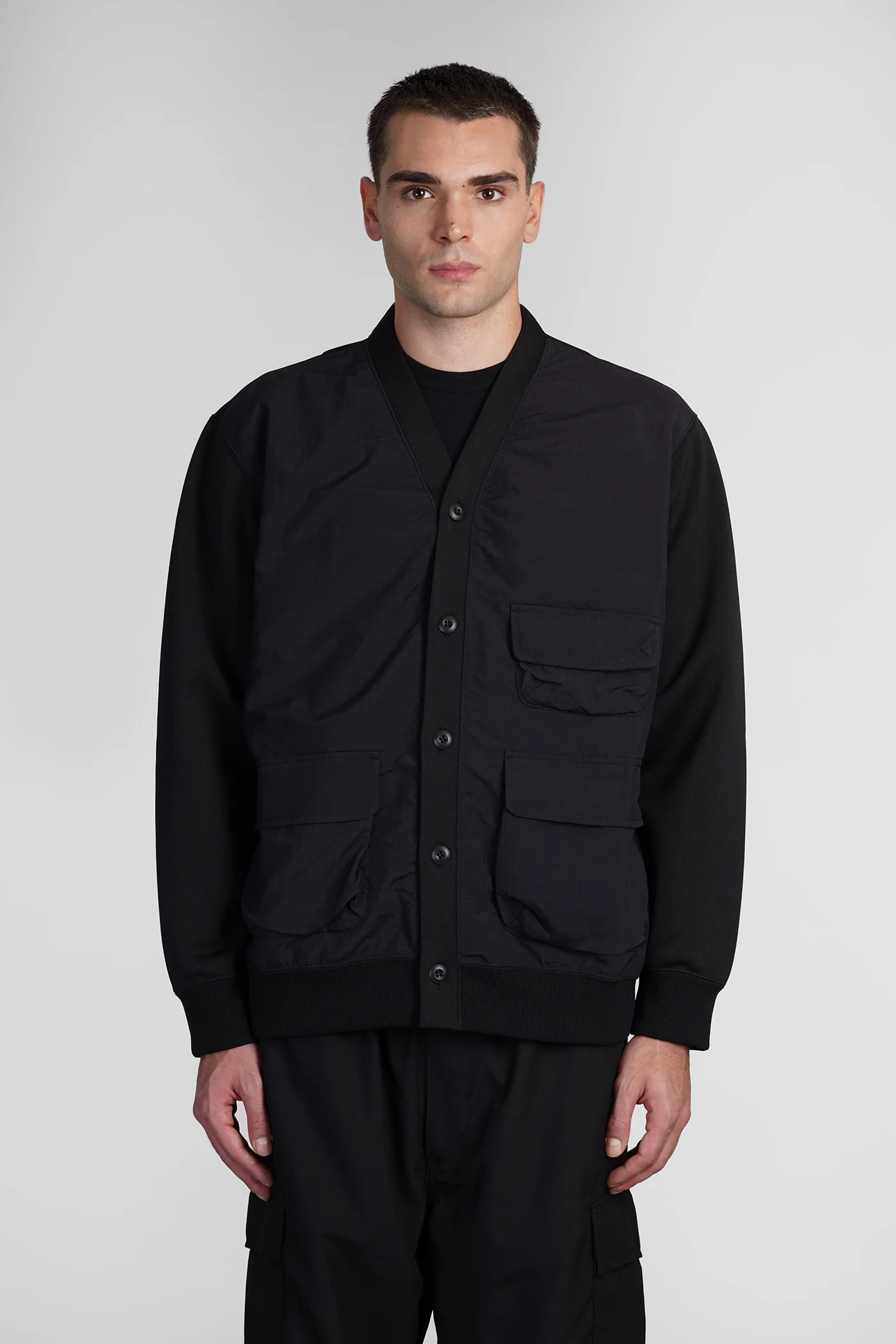 Cardigan in black cotton