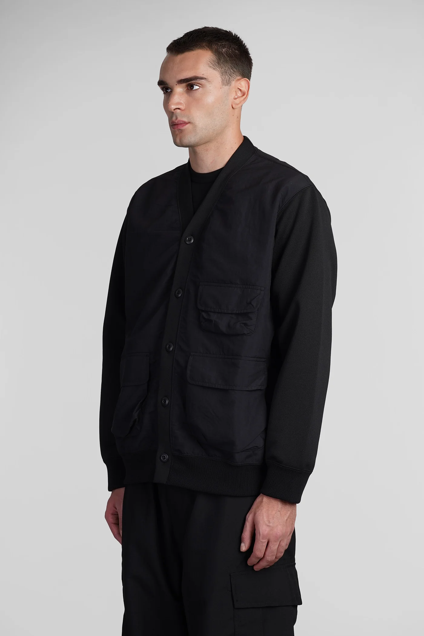 Cardigan in black cotton - Image 4