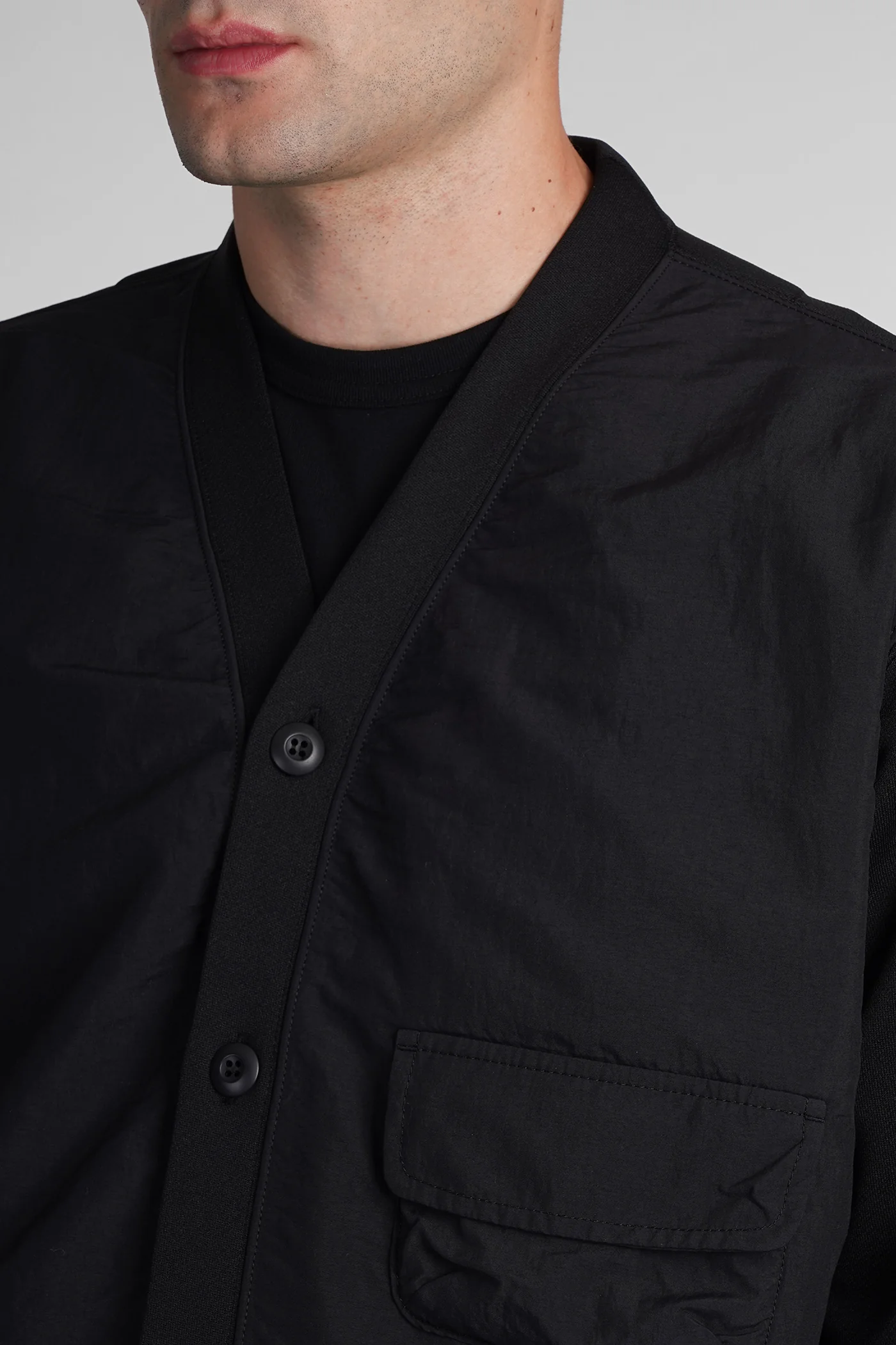 Cardigan in black cotton - Image 5