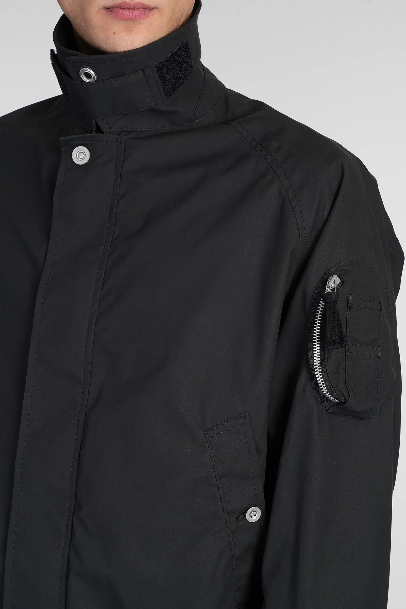 Casual jacket in black cotton - Image 5