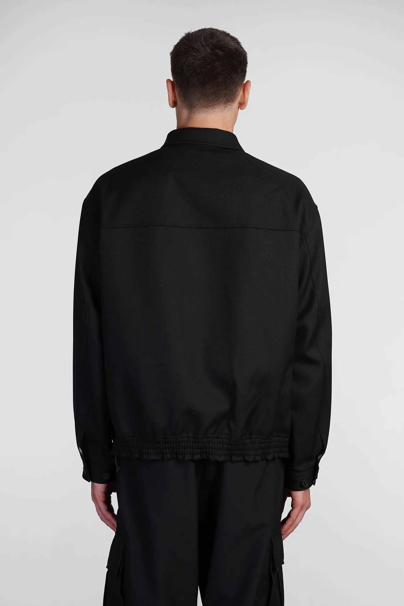 Casual jacket in black wool - Image 3